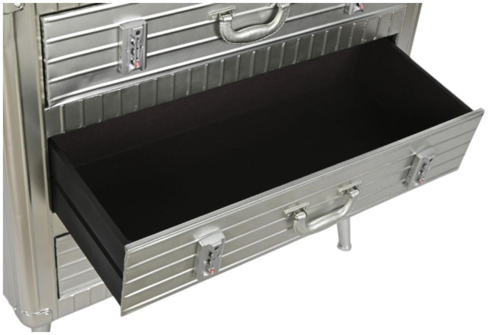 Product photograph of Aviator Aluminium 3 Drawer Small Chest from Choice Furniture Superstore.