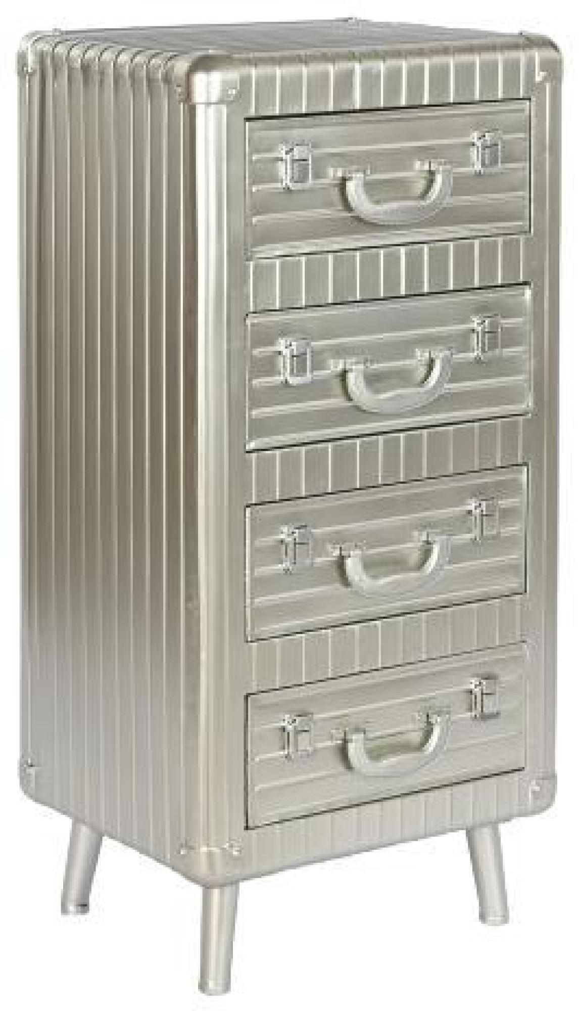 Product photograph of Aviator Aluminium 4 Drawer Narrow Chest from Choice Furniture Superstore.