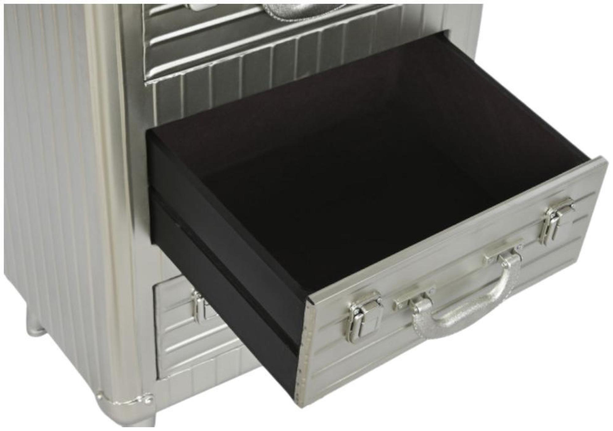 Product photograph of Aviator Aluminium 4 Drawer Narrow Chest from Choice Furniture Superstore.