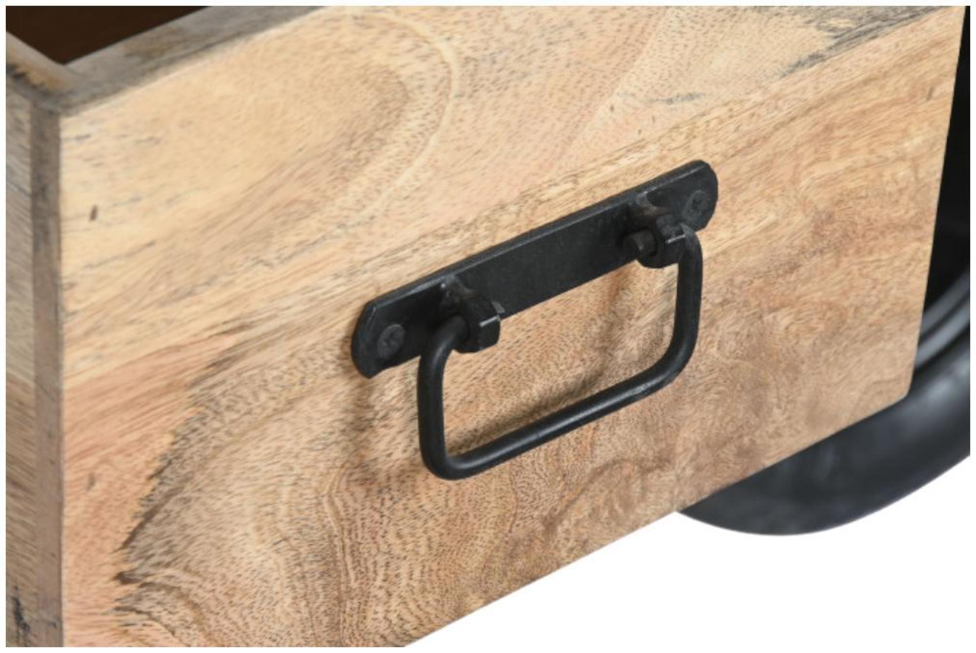 Product photograph of Satna Industrial Style Wood And Metal 3 Drawer Motorcycle Chest from Choice Furniture Superstore.