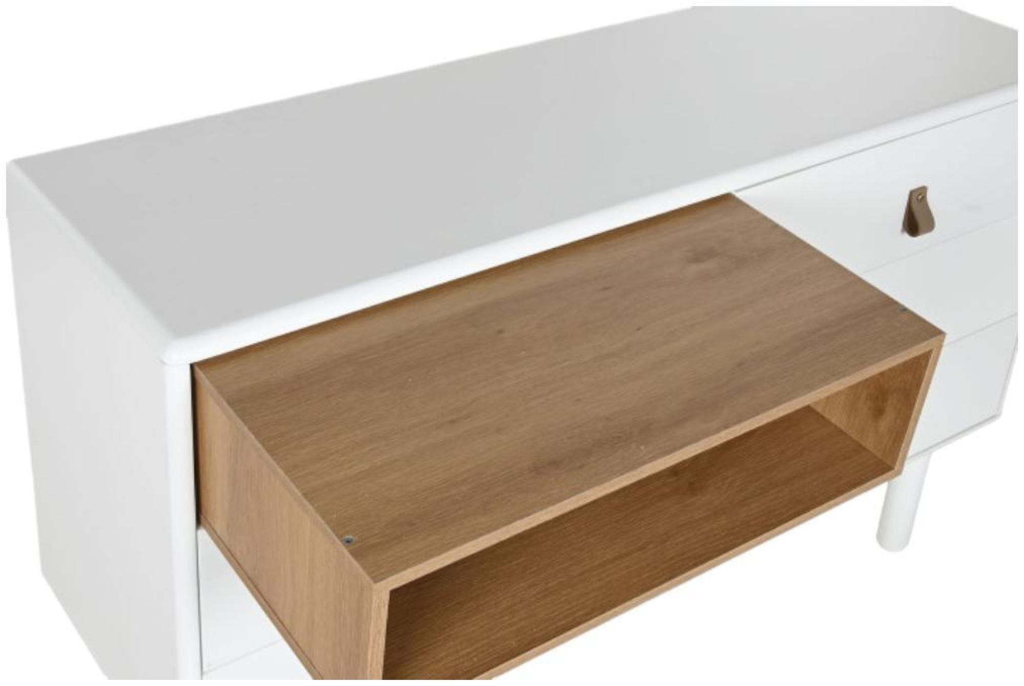 Product photograph of Modena White 5 Drawer Chest from Choice Furniture Superstore.
