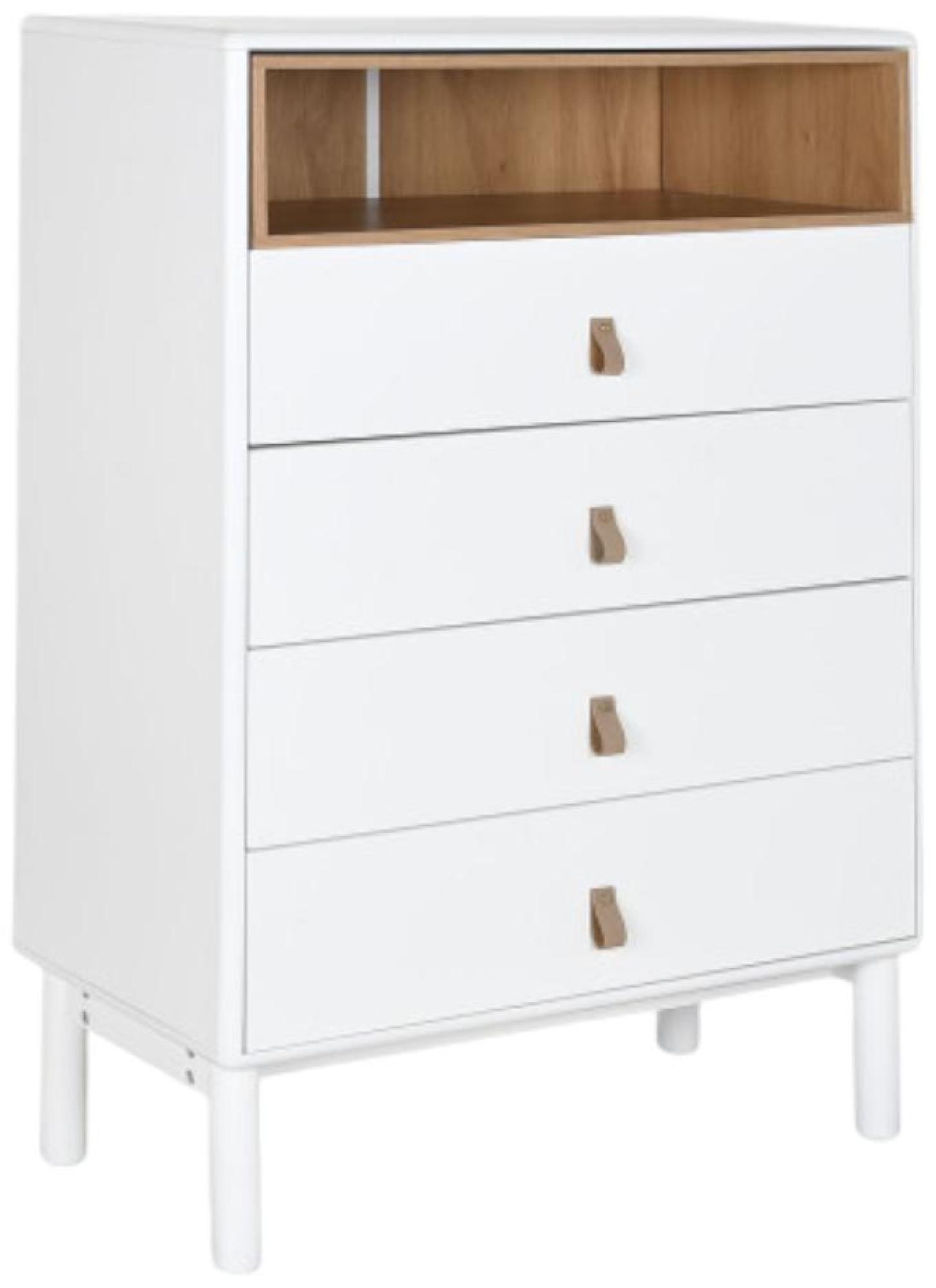 Product photograph of Modena White 4 Drawer Chest from Choice Furniture Superstore.