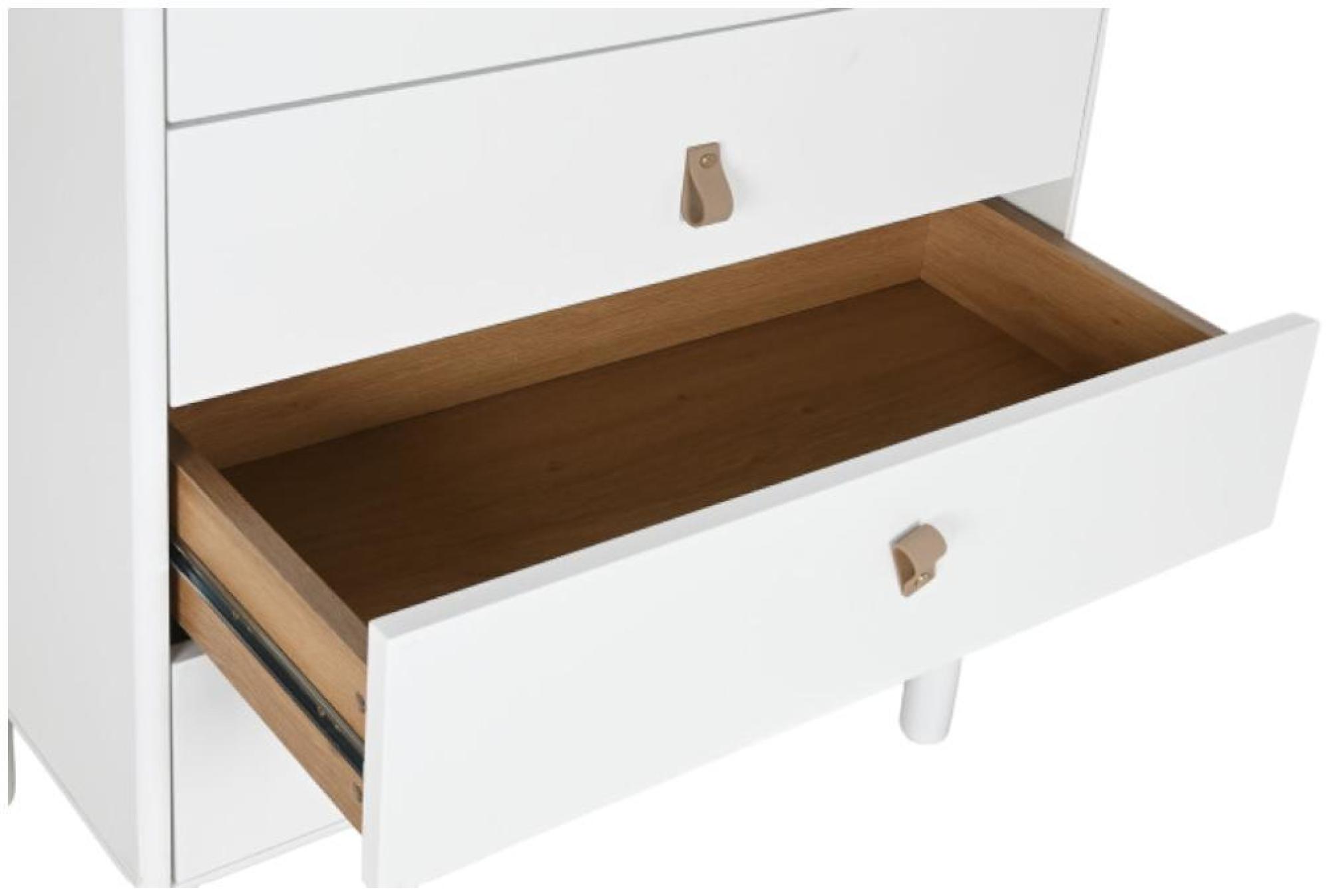 Product photograph of Modena White 4 Drawer Chest from Choice Furniture Superstore.