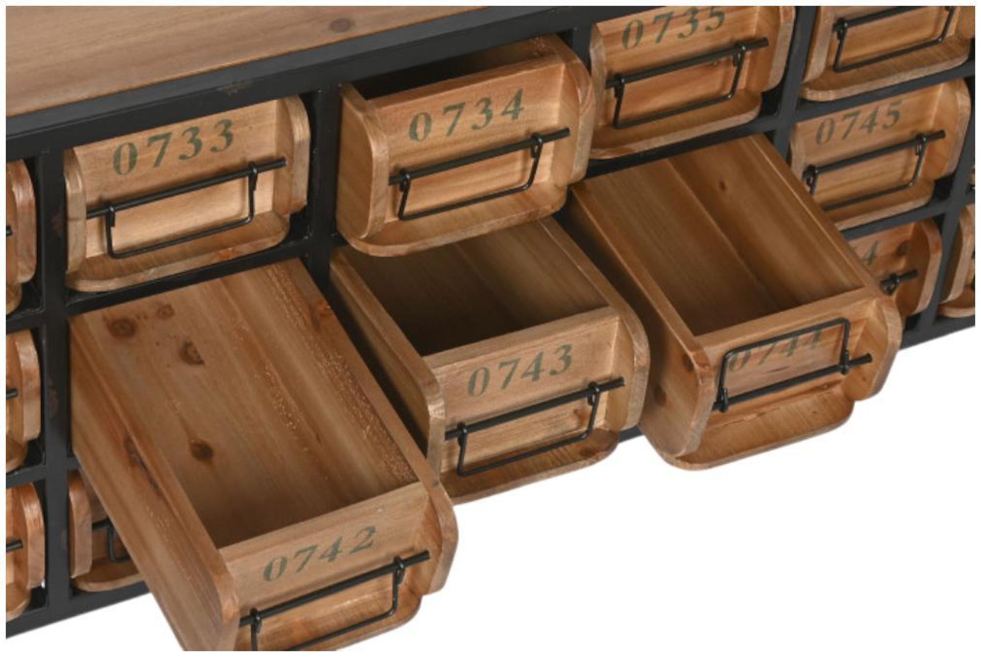 Product photograph of Satna Industrial Style Wood And Metal Multi Drawer Wide Chest from Choice Furniture Superstore.