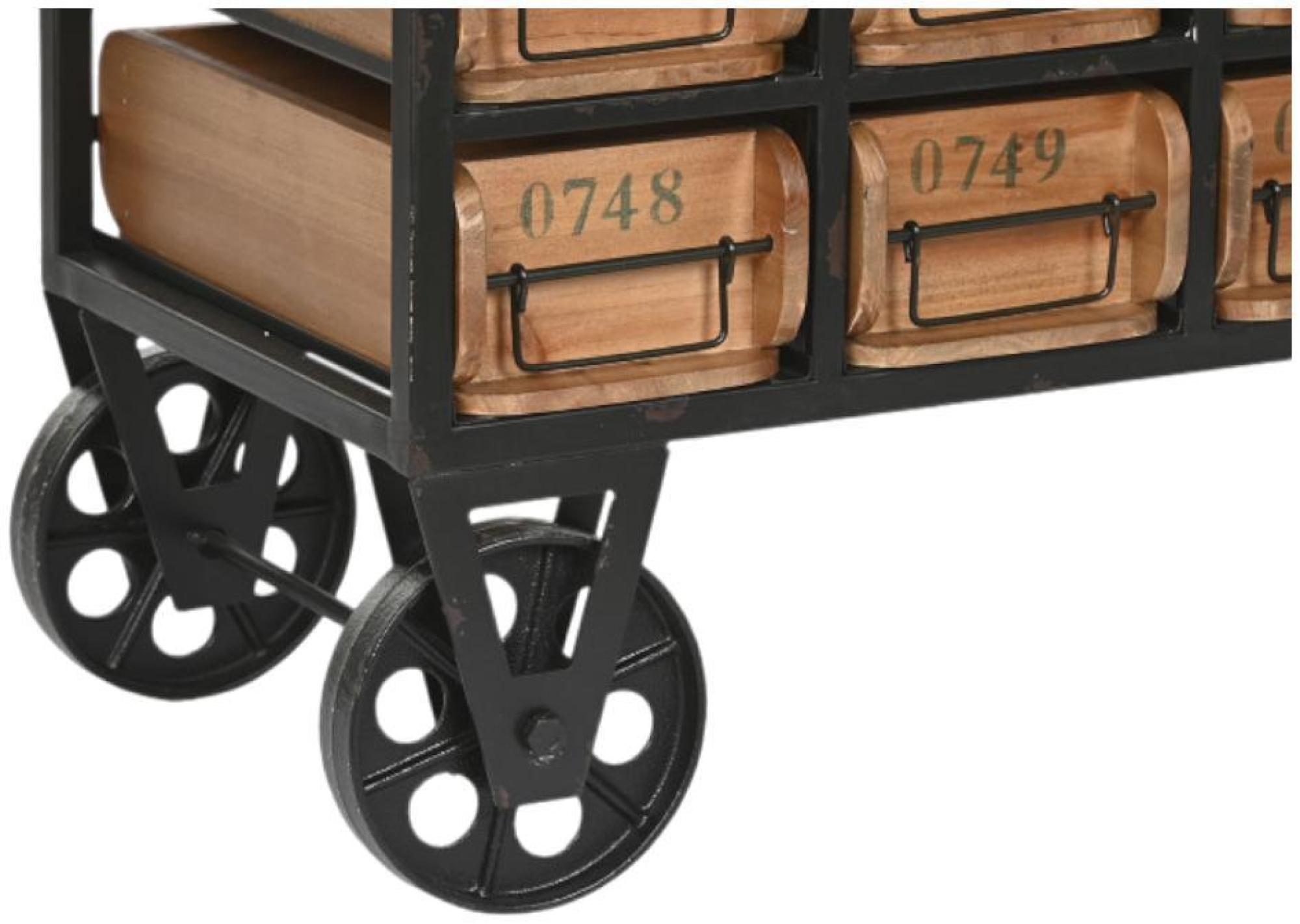 Product photograph of Satna Industrial Style Wood And Metal Multi Drawer Wide Chest from Choice Furniture Superstore.