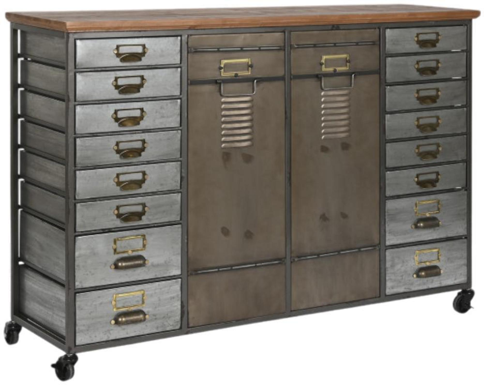 Product photograph of Vintage Natural Multi Drawer Wide Chest from Choice Furniture Superstore.