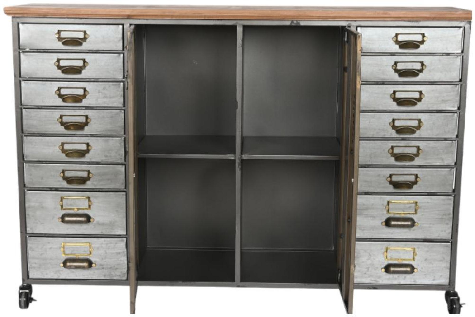 Product photograph of Vintage Natural Multi Drawer Wide Chest from Choice Furniture Superstore.