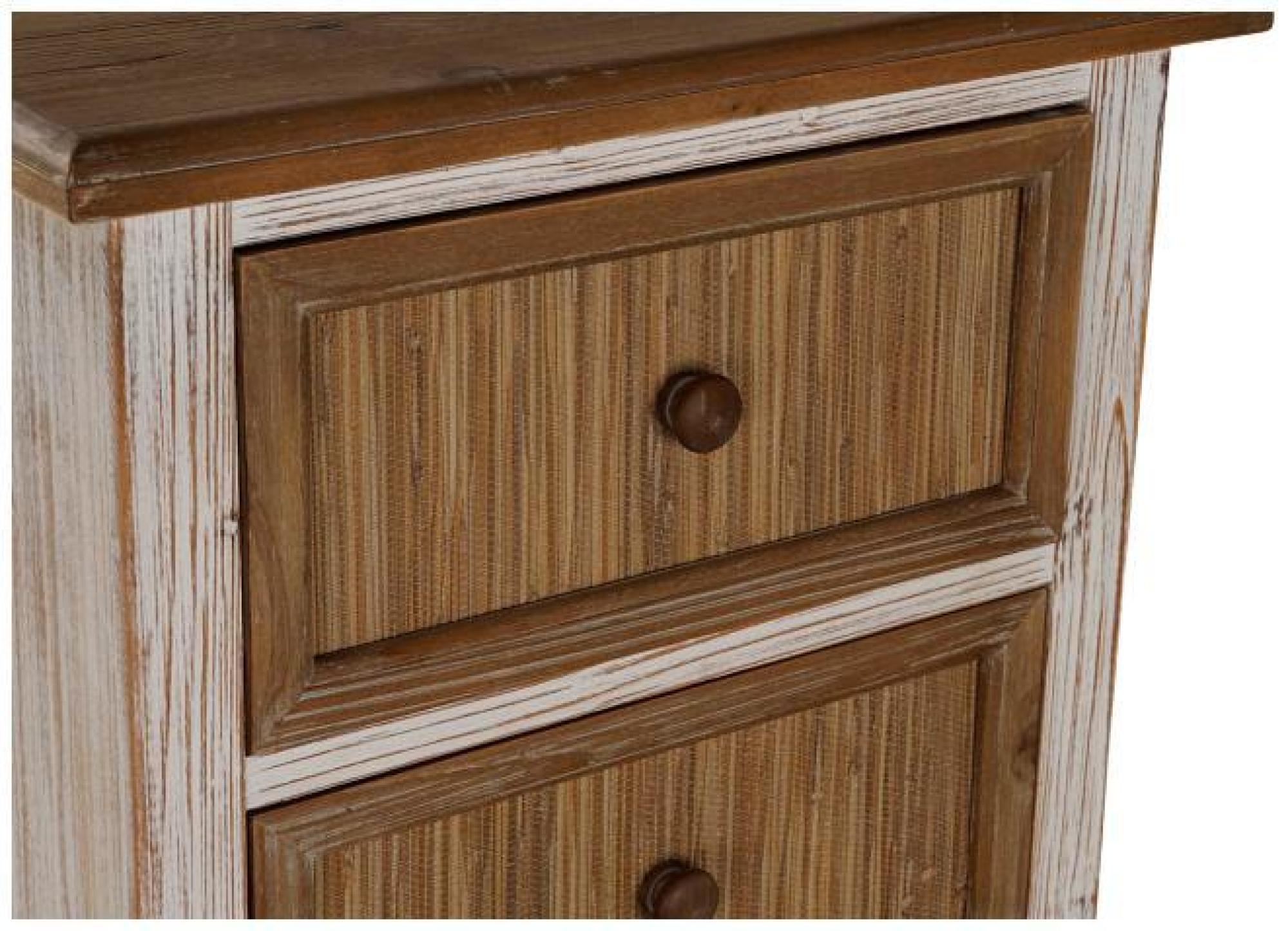 Product photograph of Distressed Grey And Brown 4 Drawer Narrow Chest from Choice Furniture Superstore.