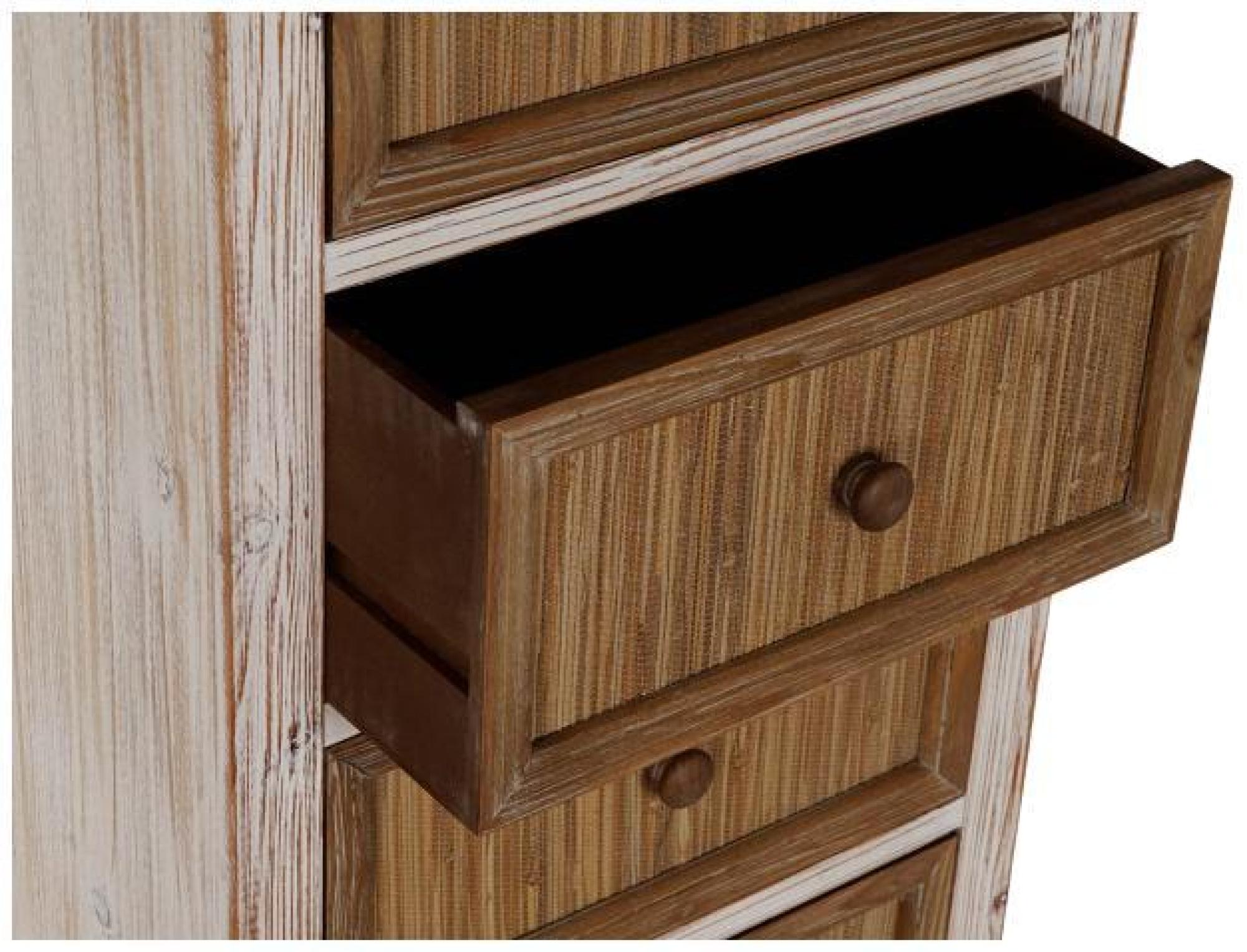 Product photograph of Distressed Grey And Brown 4 Drawer Narrow Chest from Choice Furniture Superstore.