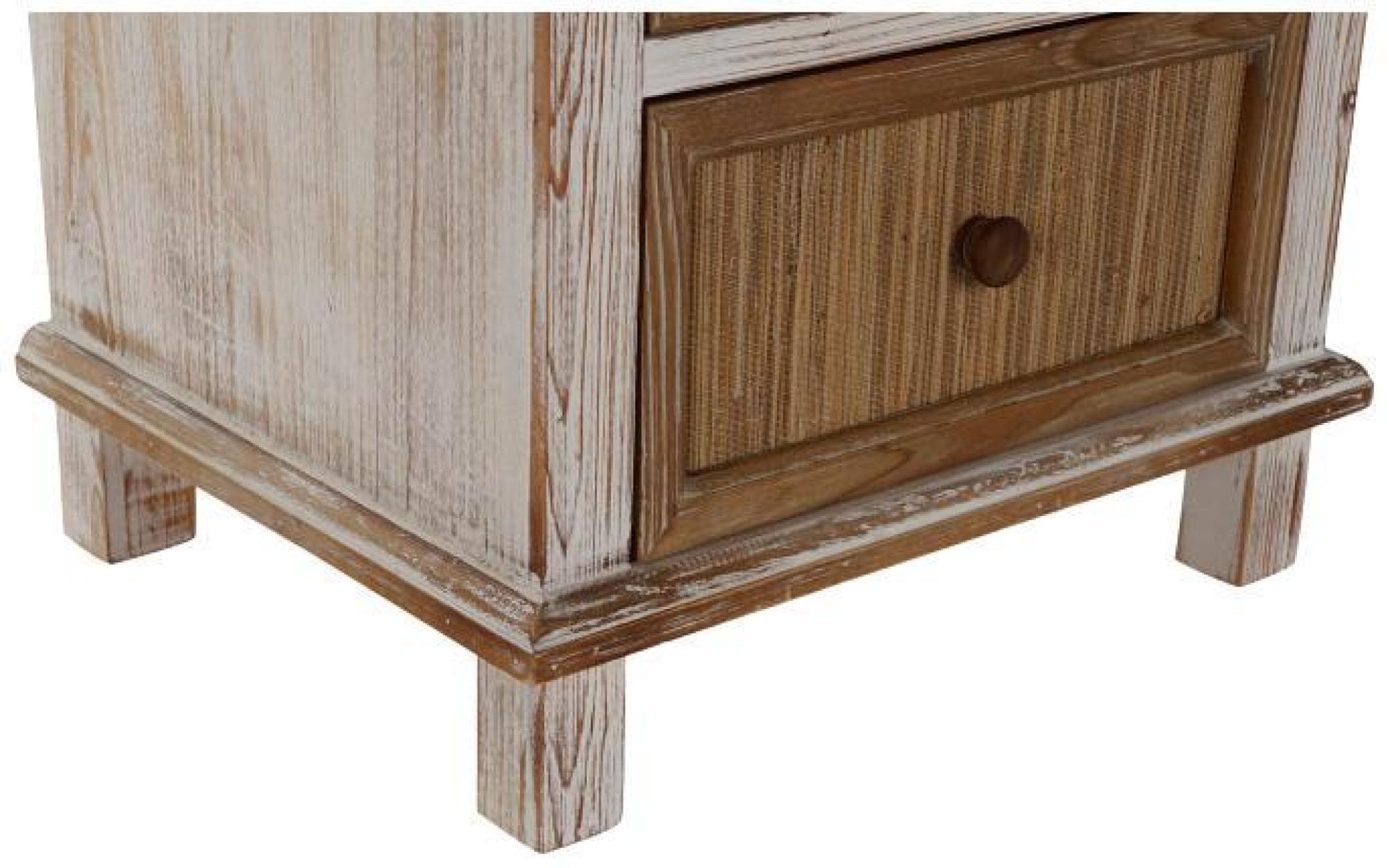 Product photograph of Distressed Grey And Brown 4 Drawer Narrow Chest from Choice Furniture Superstore.