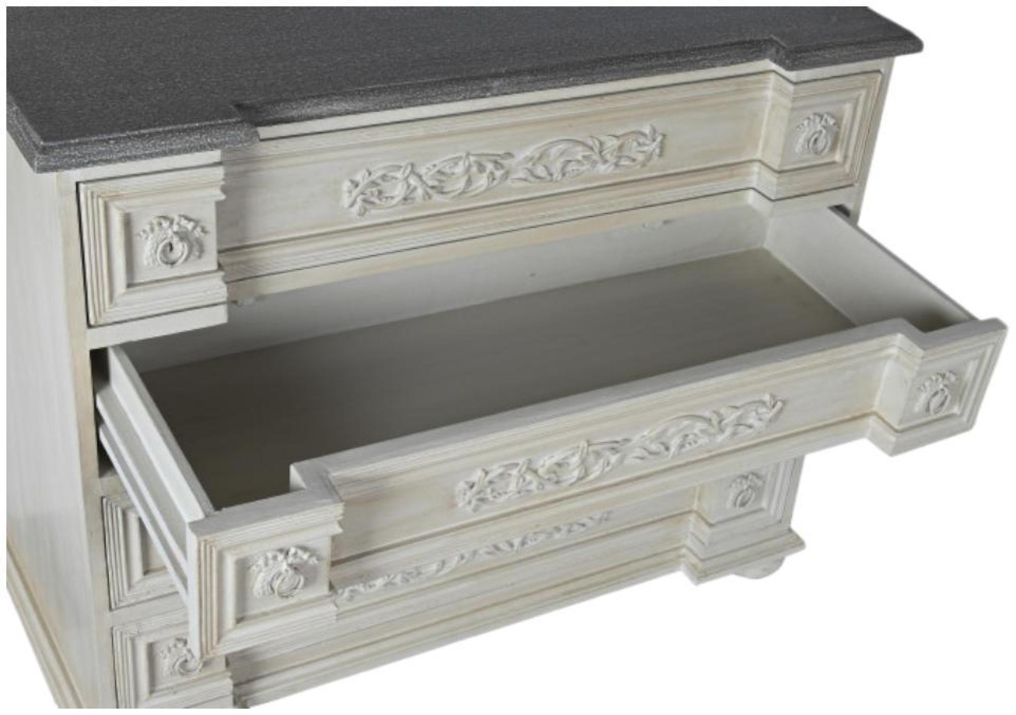 Product photograph of Beige French Style Mango Wood 4 Drawer Chest from Choice Furniture Superstore.