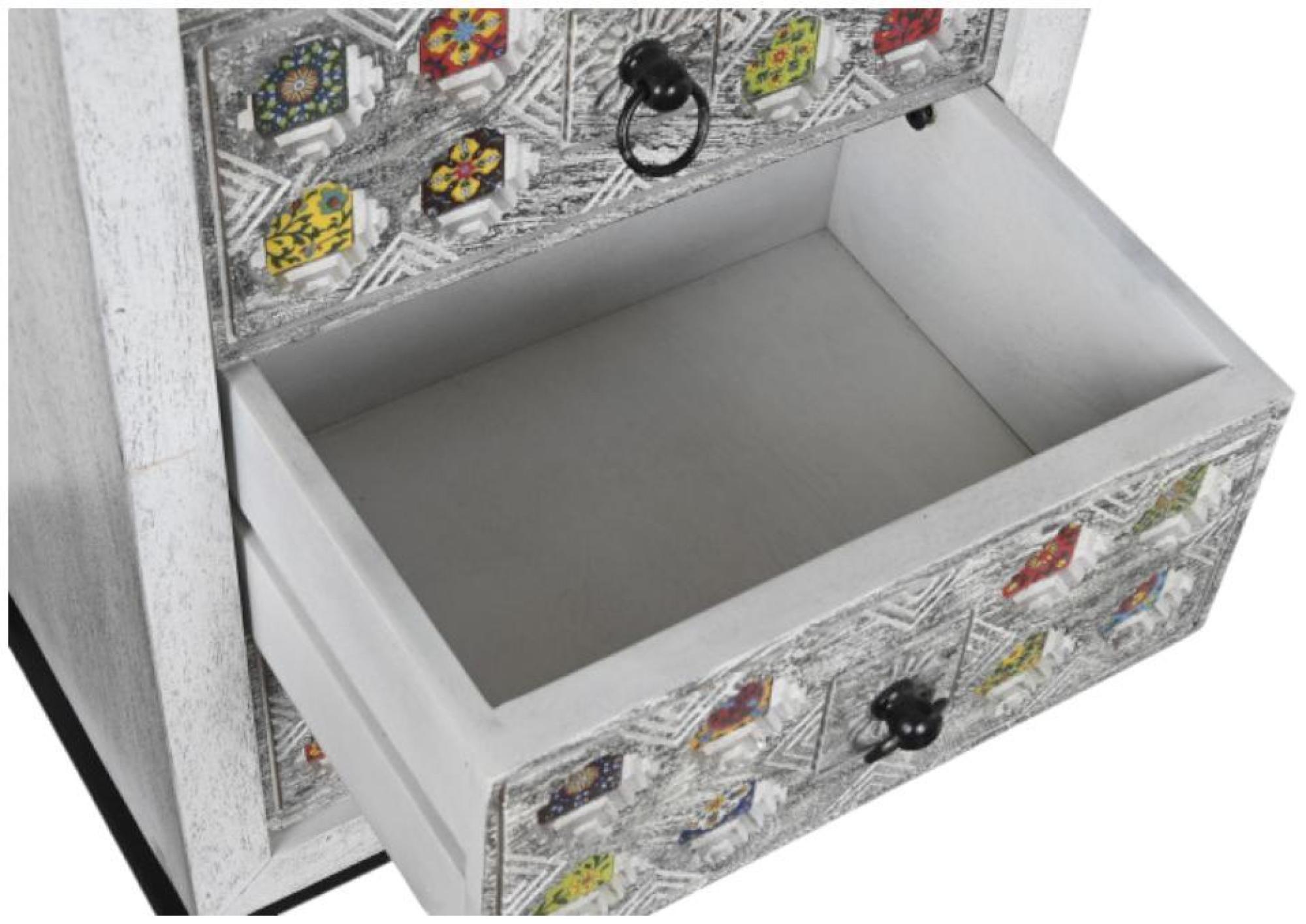 Product photograph of Fusion Grey Washed Mango Wood 5 Drawer Narrow Chest from Choice Furniture Superstore.