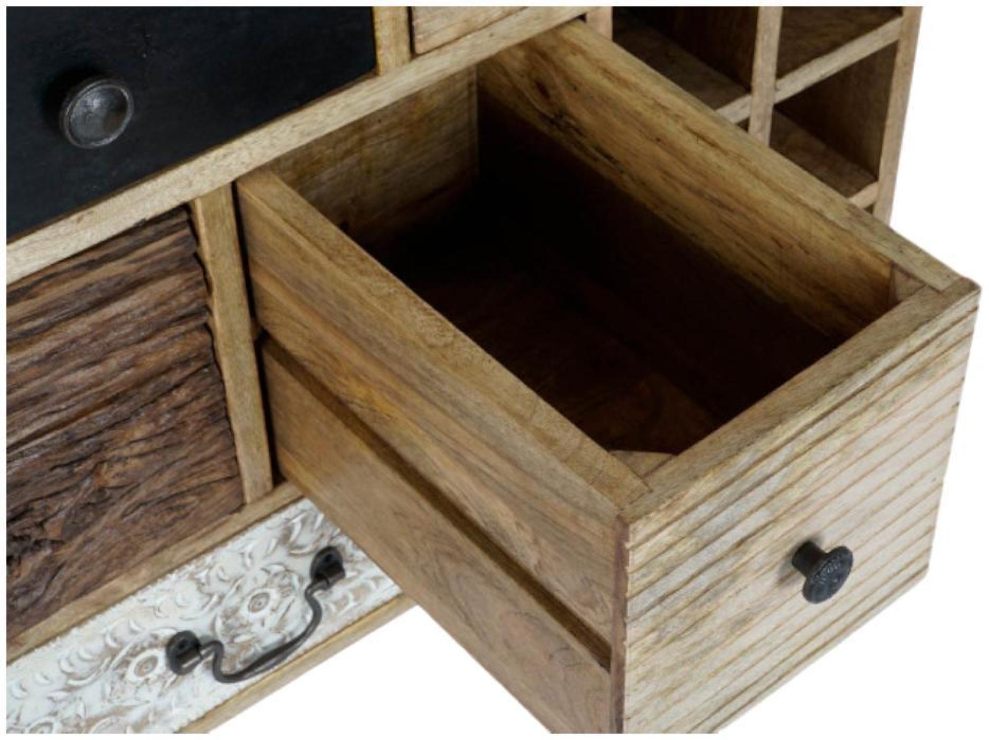 Product photograph of Rustic Mango Wood Multi Drawer Chest from Choice Furniture Superstore.