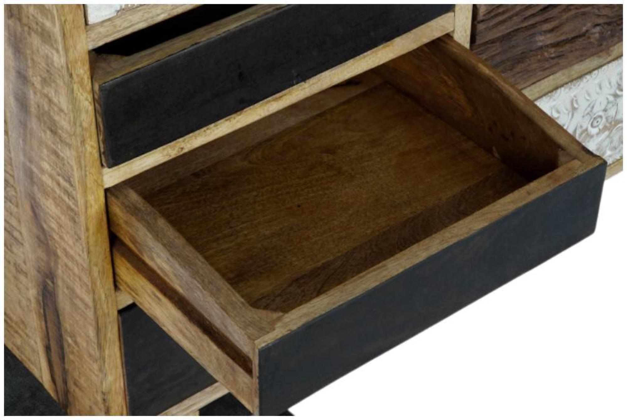 Product photograph of Rustic Mango Wood Multi Drawer Chest from Choice Furniture Superstore.