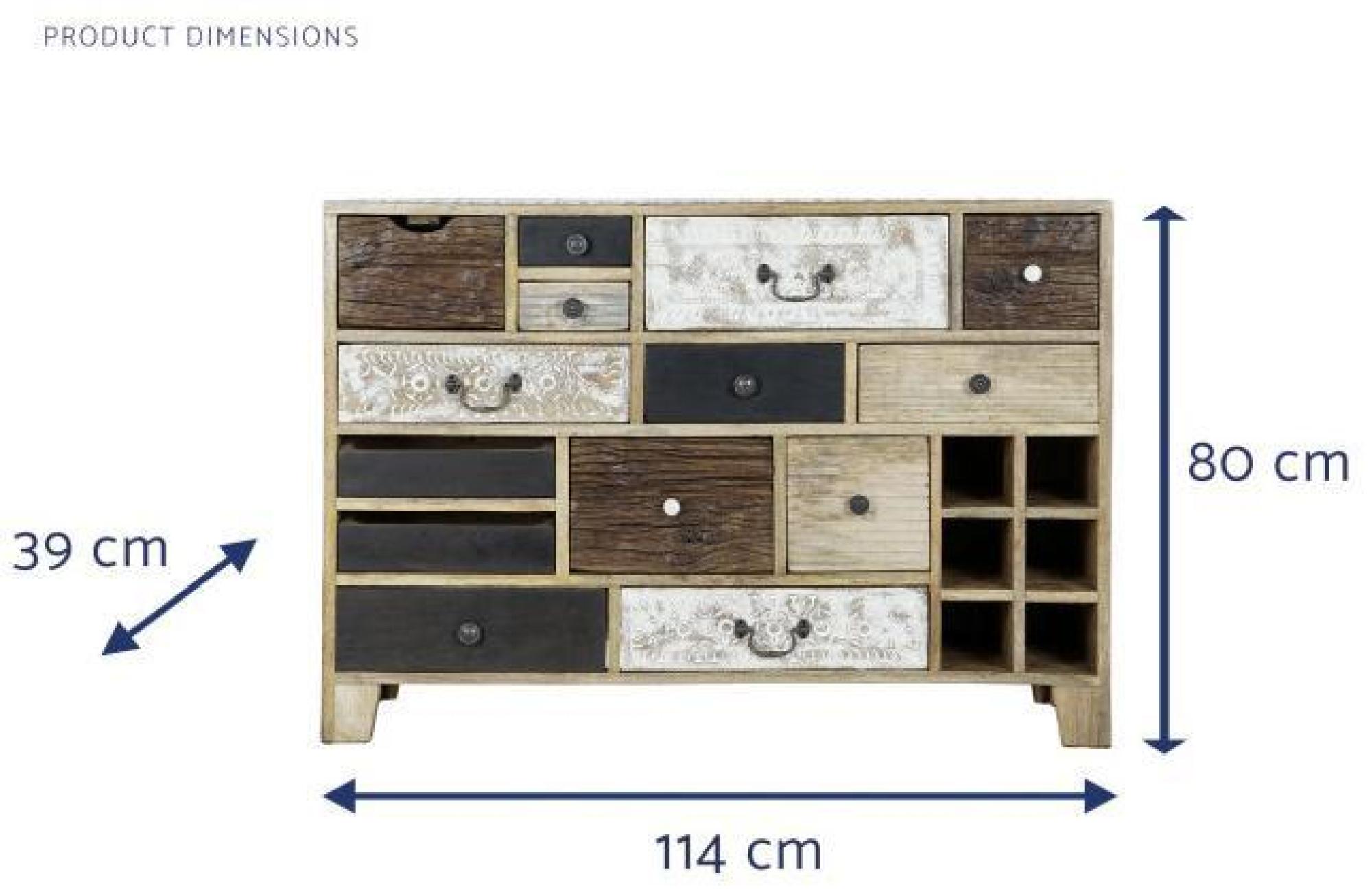 Product photograph of Rustic Mango Wood Multi Drawer Chest from Choice Furniture Superstore.