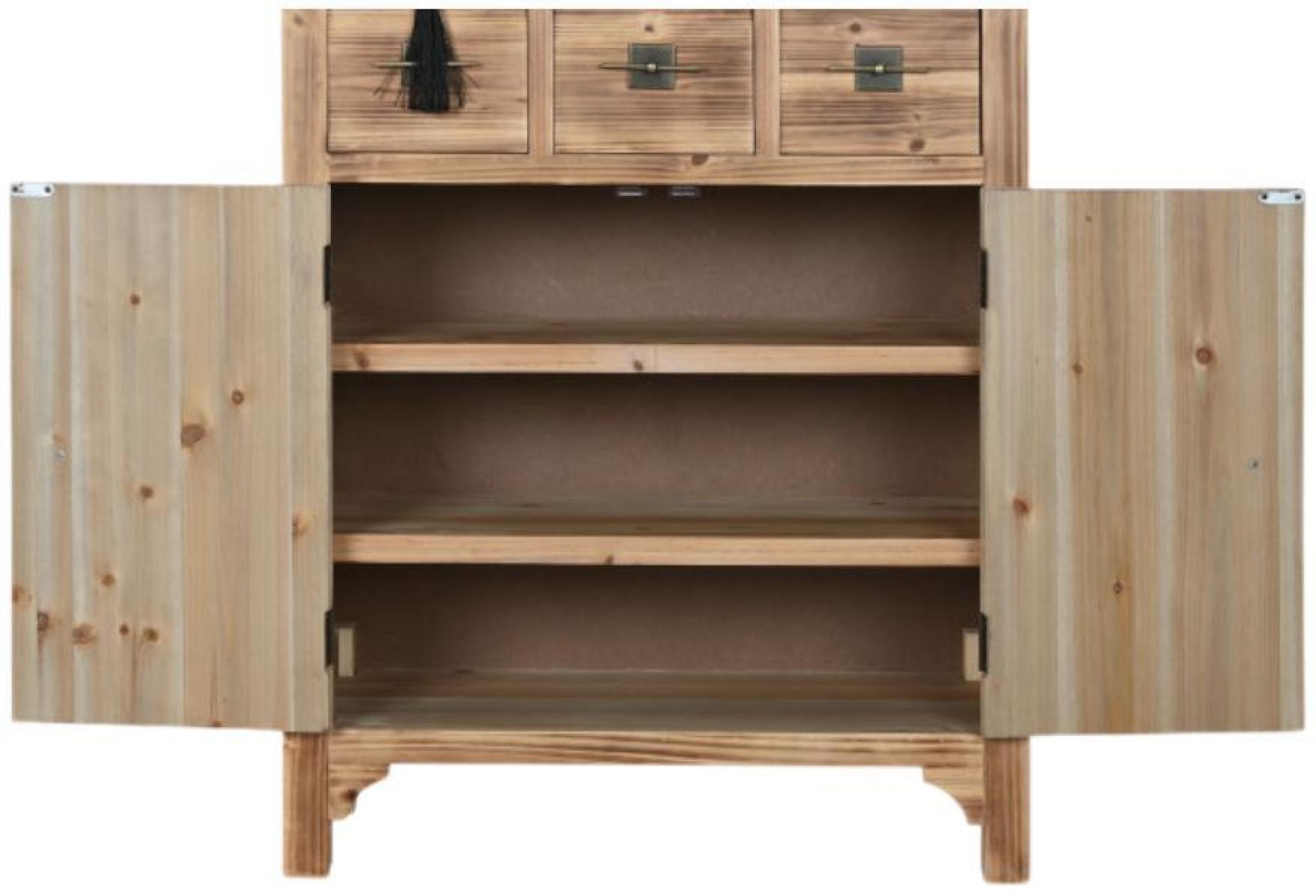 Product photograph of Oriental Oak Effect 6 Drawer Chest from Choice Furniture Superstore.