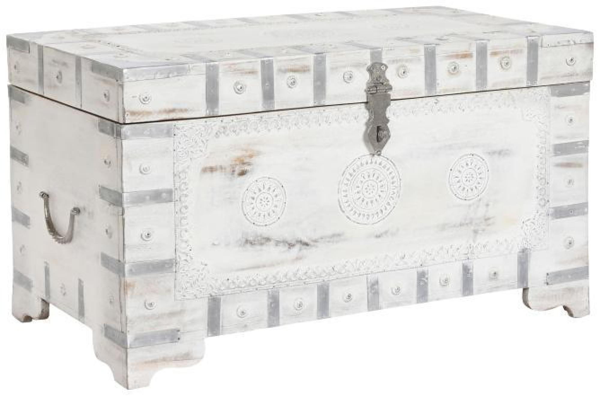 Product photograph of Newton White And Light Brown Trunk from Choice Furniture Superstore.