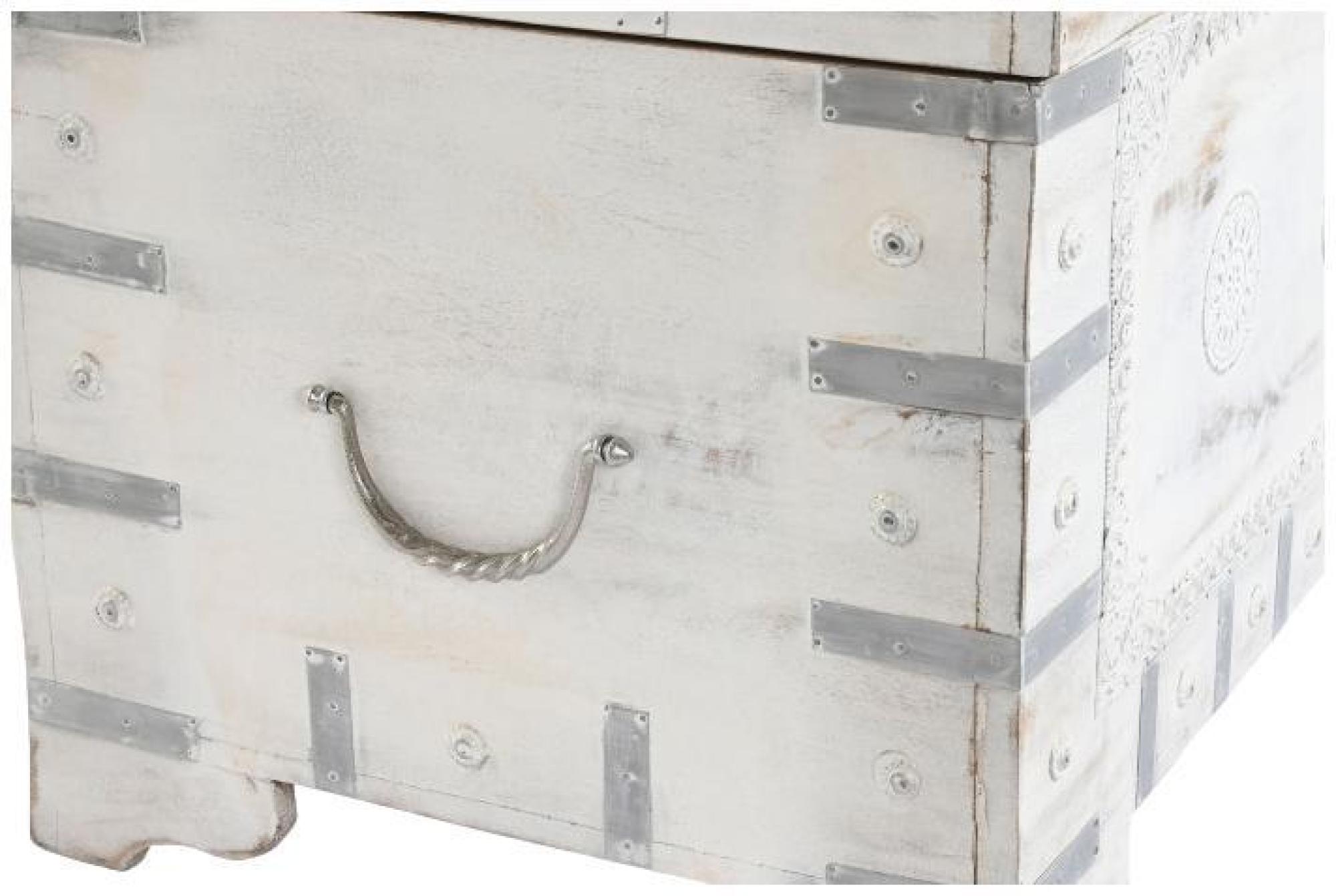 Product photograph of Newton White And Light Brown Trunk from Choice Furniture Superstore.