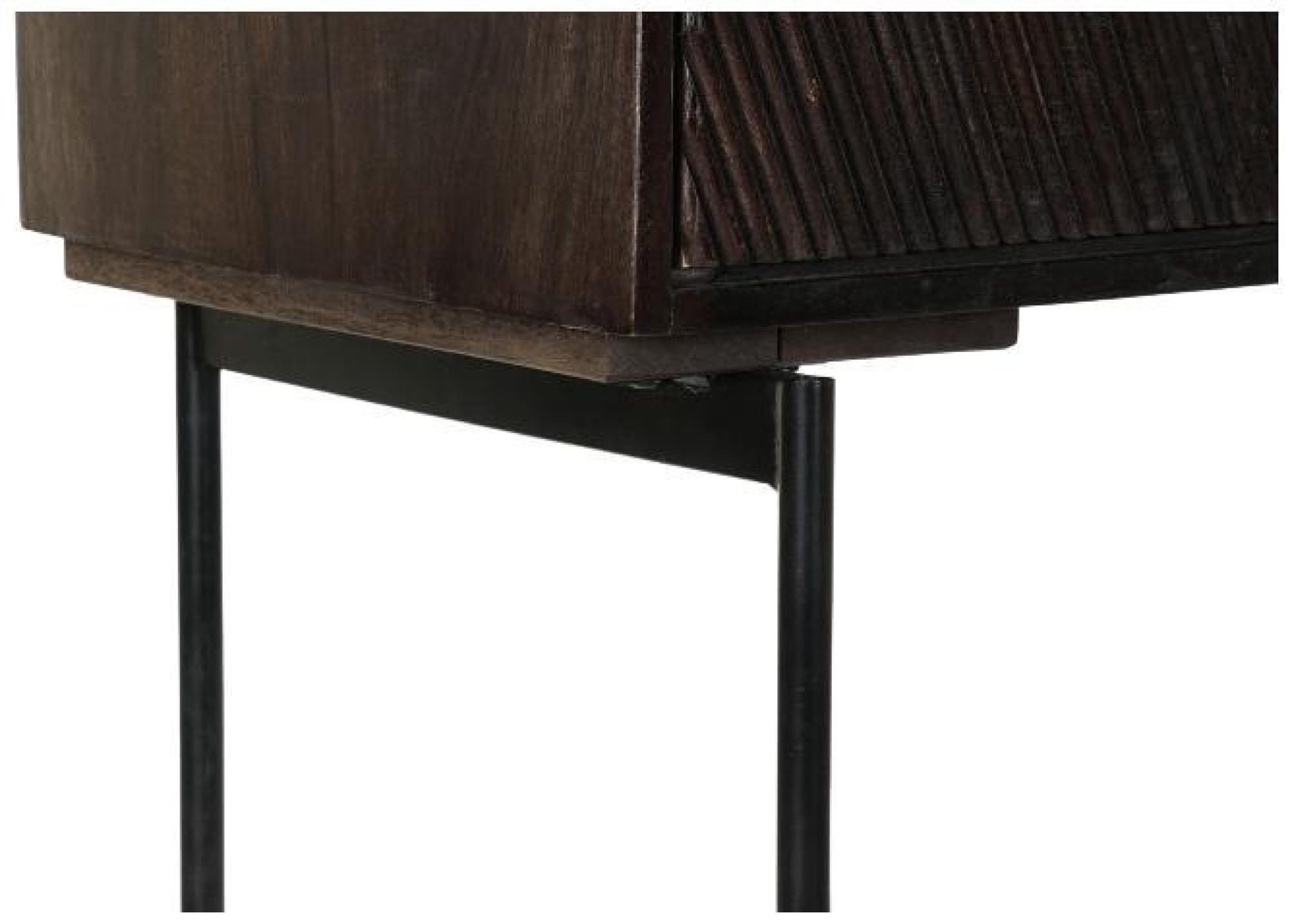 Product photograph of Dark Mango Wood 2 Door Hall Cabinet from Choice Furniture Superstore.