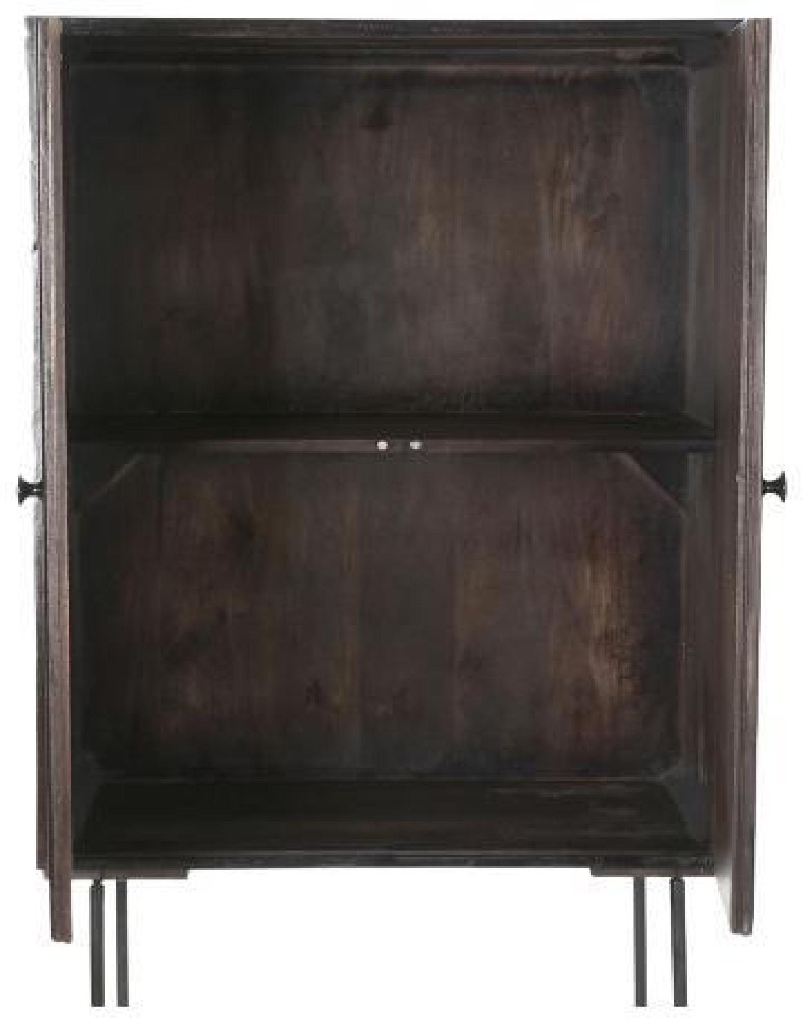 Product photograph of Dark Mango Wood 2 Door Hall Cabinet from Choice Furniture Superstore.