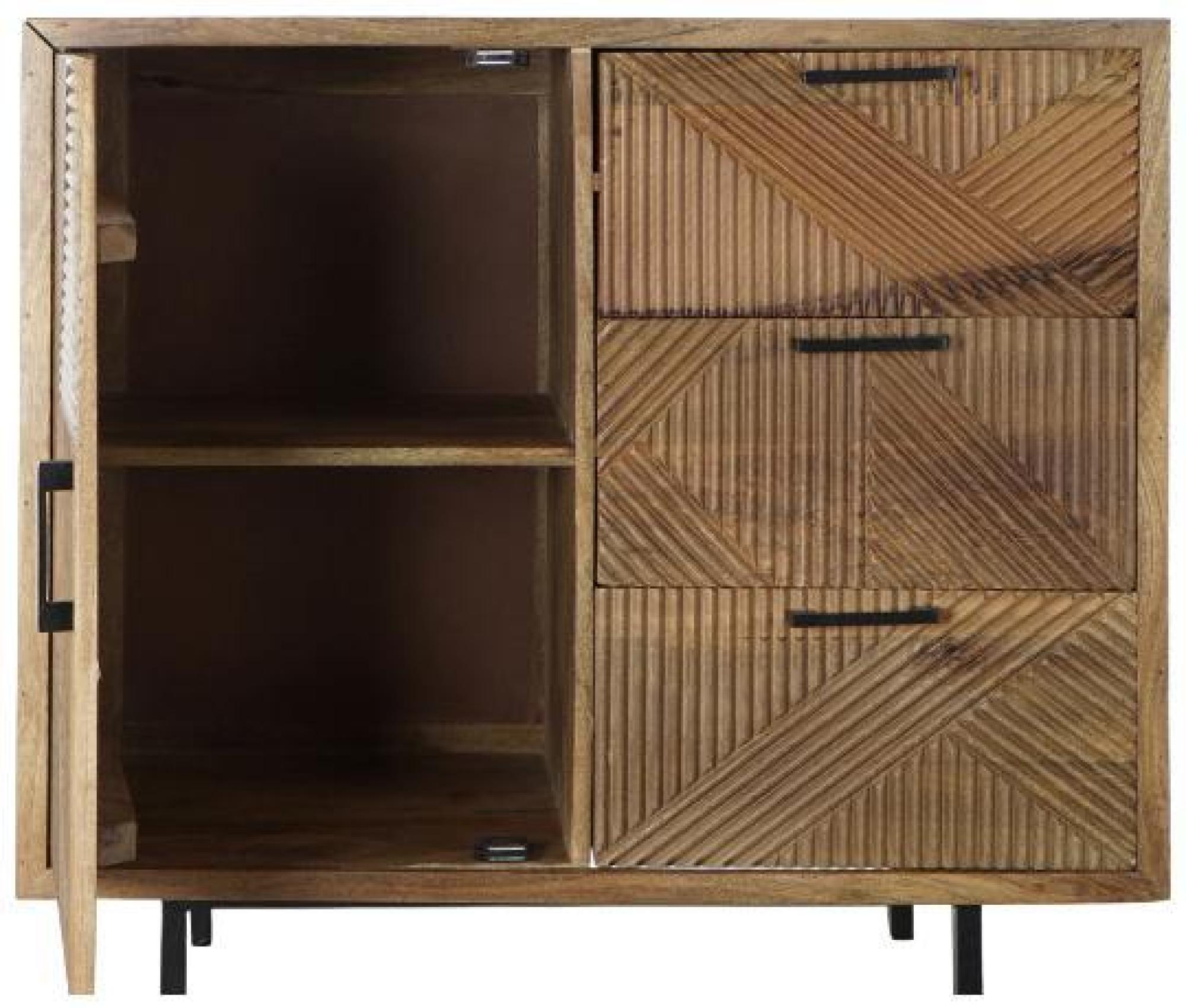 Product photograph of Natural Mango Wood 90cm Small Sideboard from Choice Furniture Superstore.