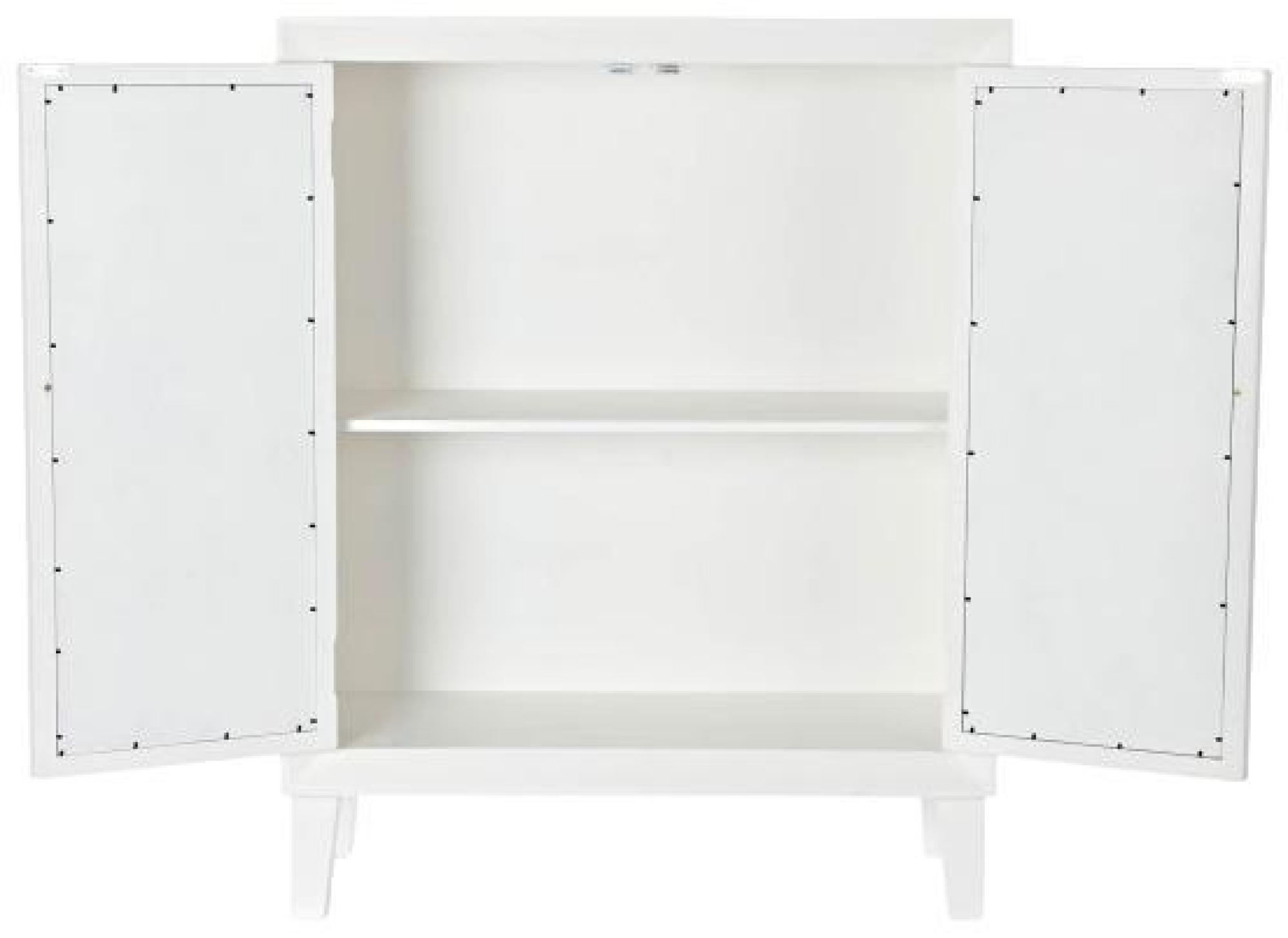 Product photograph of White Wood 80cm Small 2 Door Sideboard from Choice Furniture Superstore.