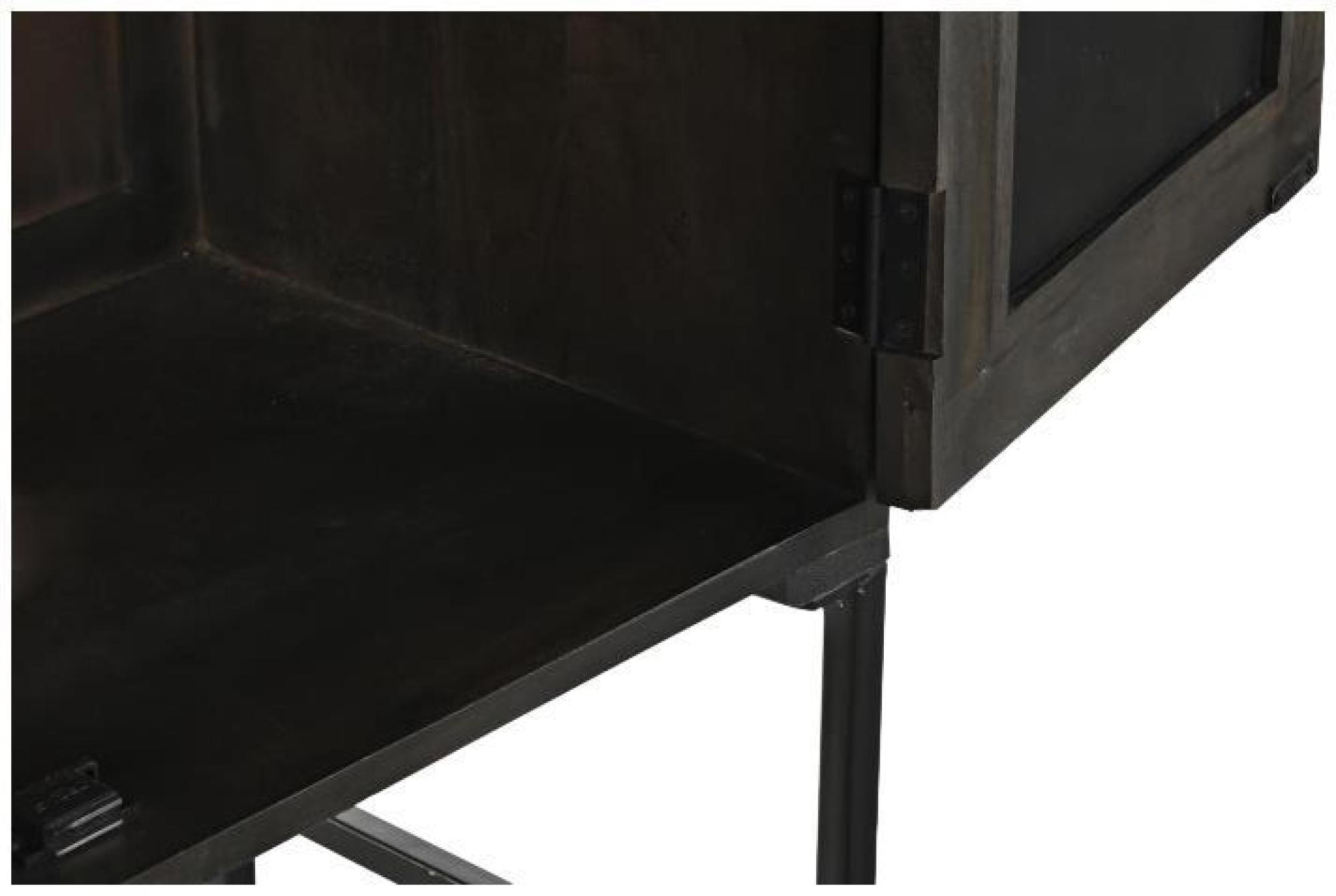 Product photograph of Brown And Rattan 2 Door Hall Cabinet from Choice Furniture Superstore.