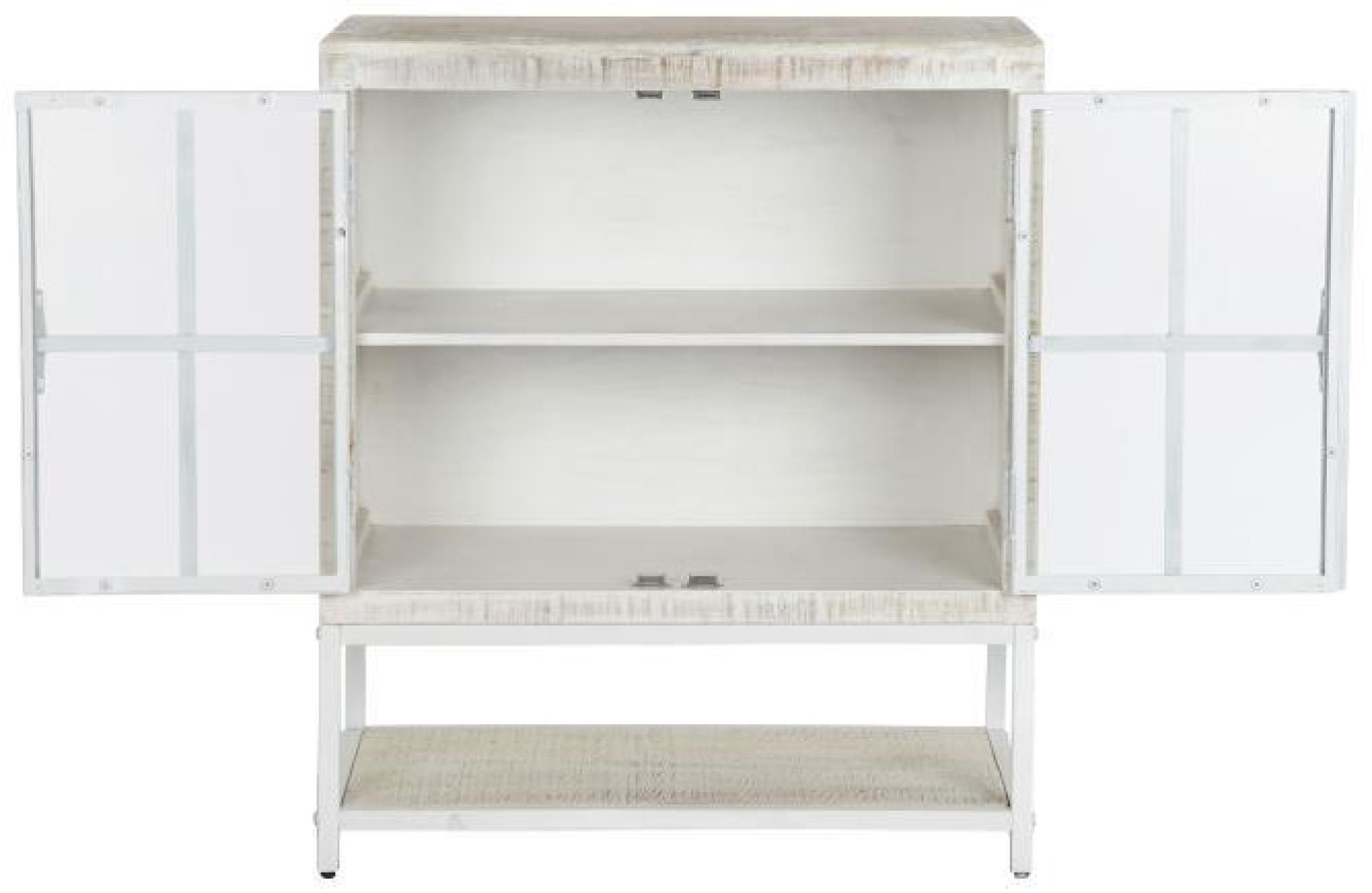 Product photograph of White Wood 85cm Small 2 Door Sideboard from Choice Furniture Superstore.