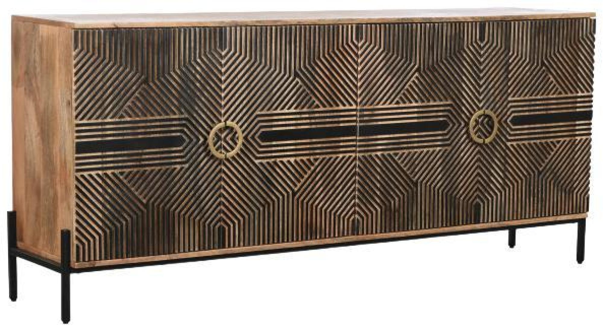 Product photograph of Natural Mango Wood 180cm Large 4 Door Sideboard from Choice Furniture Superstore.