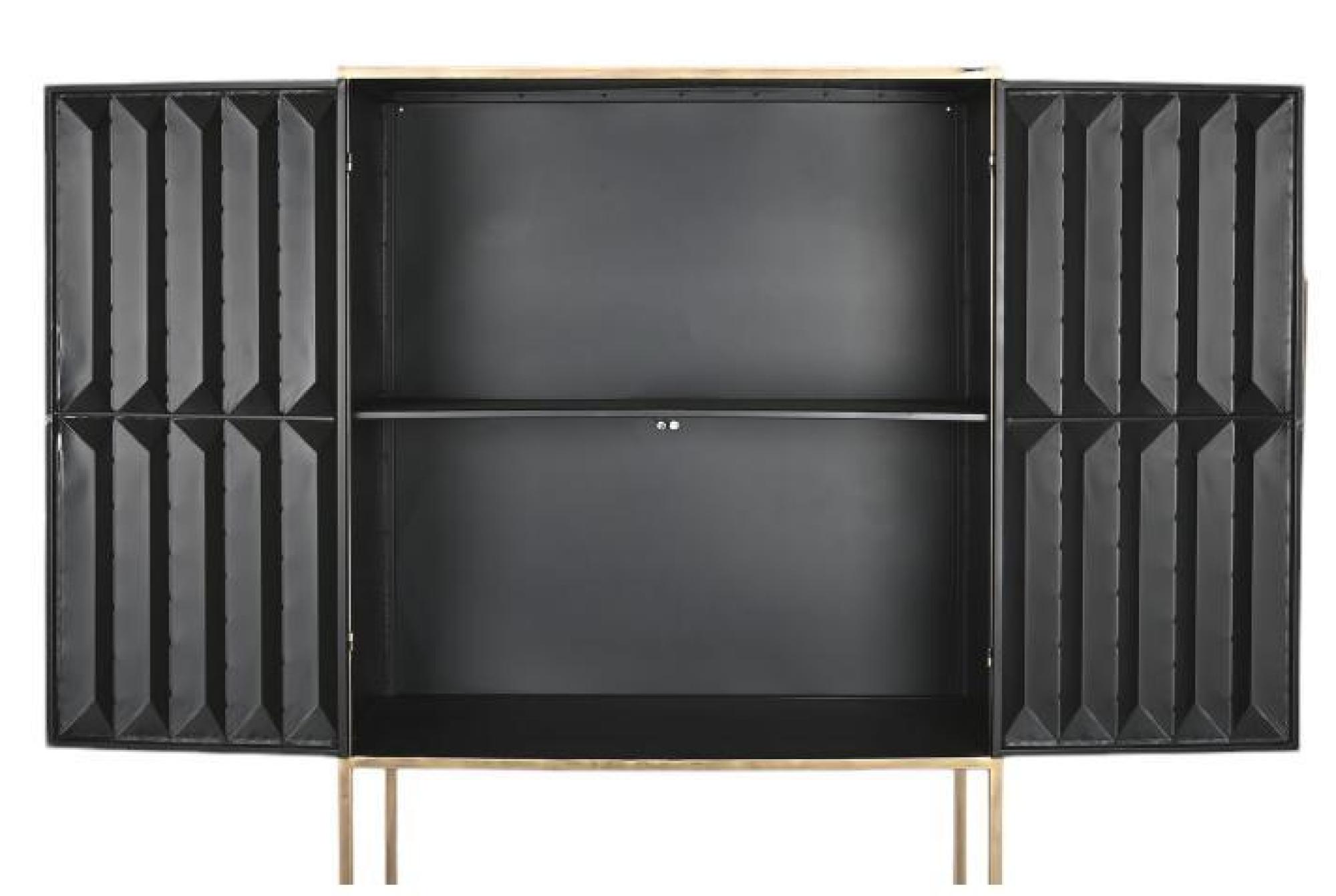 Product photograph of Modern Gold Metal 2 Door Hall Cabinet from Choice Furniture Superstore.
