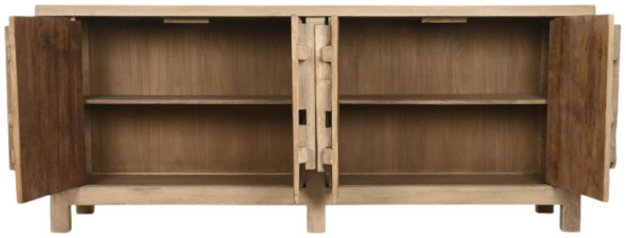 Product photograph of Natural Olmaz 230cm Extra Large 4 Door Sideboard from Choice Furniture Superstore.