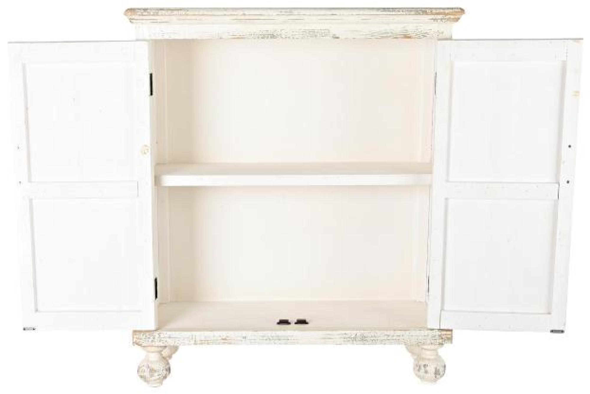 Product photograph of White And Golden Small 2 Door Sideboard from Choice Furniture Superstore.