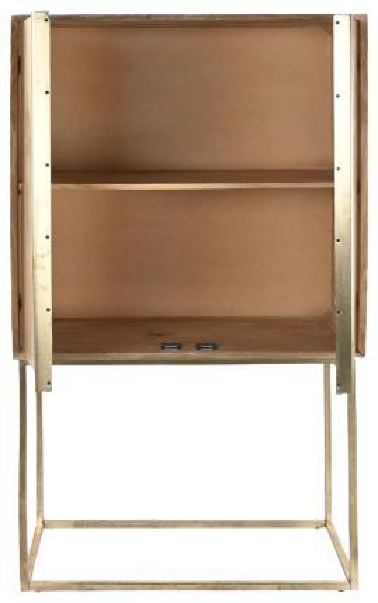 Product photograph of Light Brown Mango Wood 2 Door Hall Cabinet from Choice Furniture Superstore.