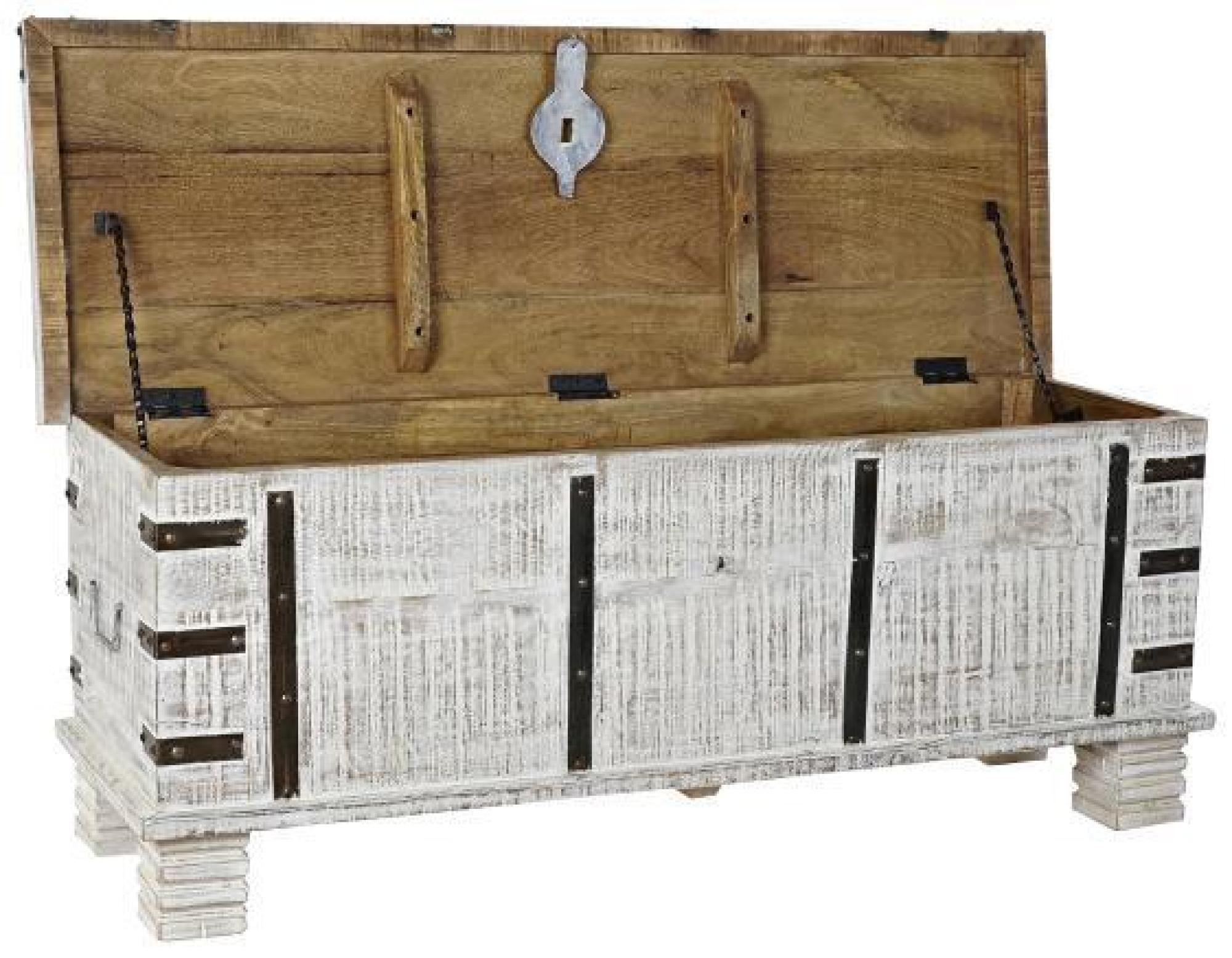 Product photograph of White Mango Wood Trunk Blanket Box from Choice Furniture Superstore.