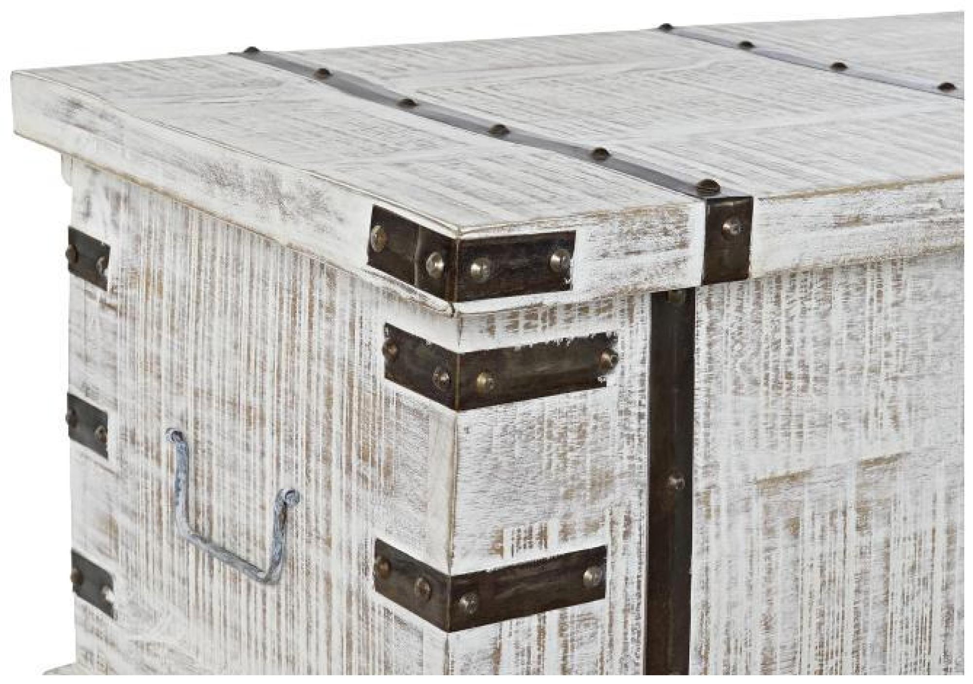 Product photograph of White Mango Wood Trunk Blanket Box from Choice Furniture Superstore.