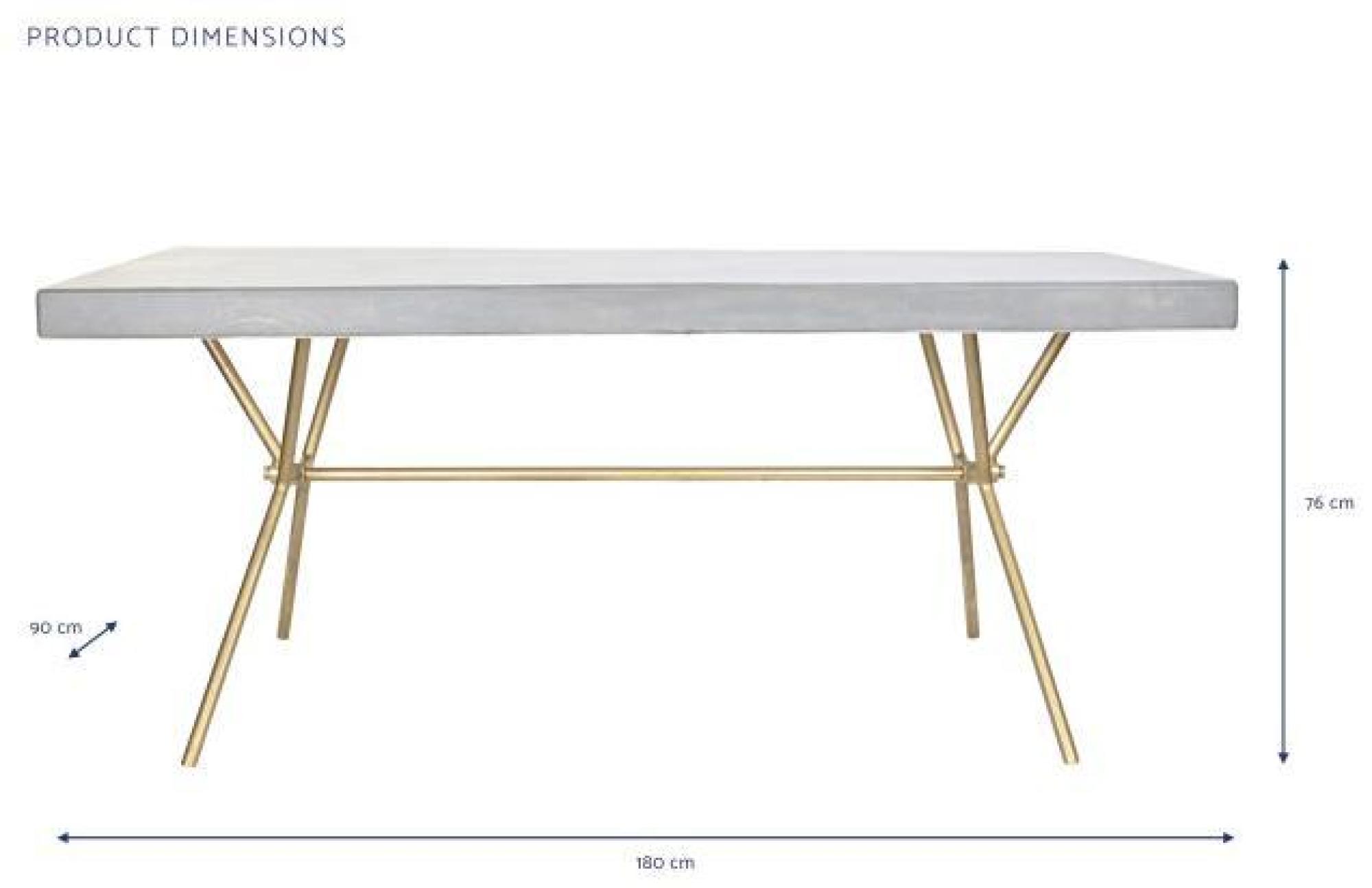 Product photograph of White 6 Seater Dining Table With Gold Legs from Choice Furniture Superstore.