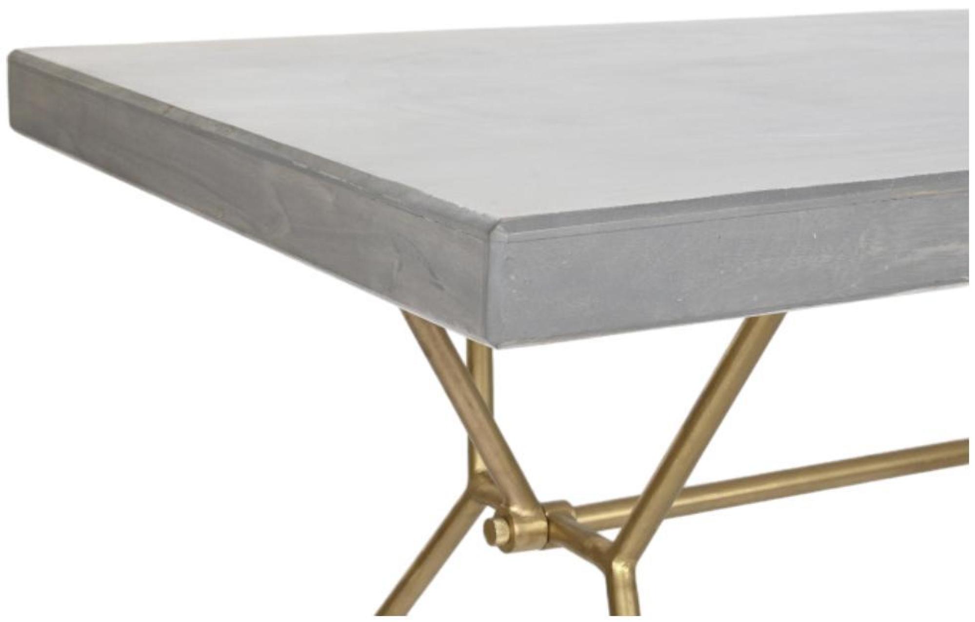 Product photograph of White 6 Seater Dining Table With Gold Legs from Choice Furniture Superstore.