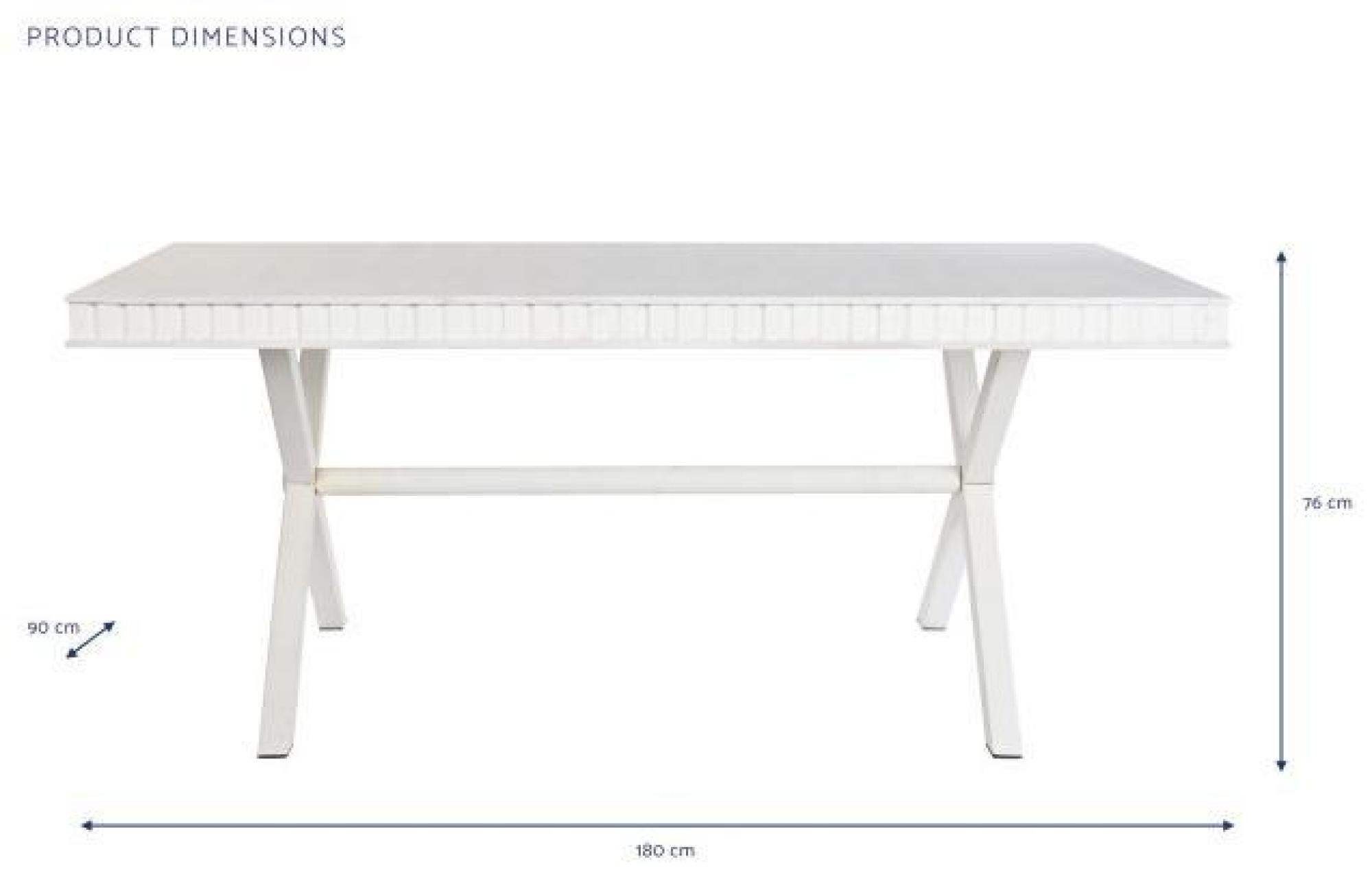 Product photograph of Alma Diamond White Mango Wood 6 Seater Dining Table from Choice Furniture Superstore.