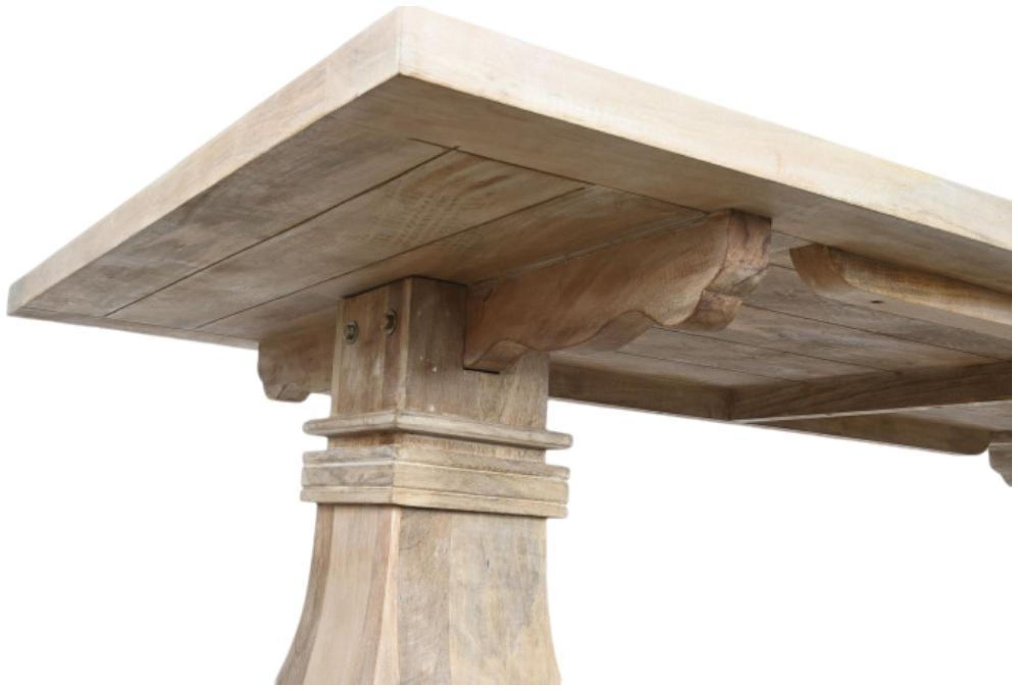 Product photograph of Natural Mango Wood 8 Seater Refectory Dining Table from Choice Furniture Superstore.