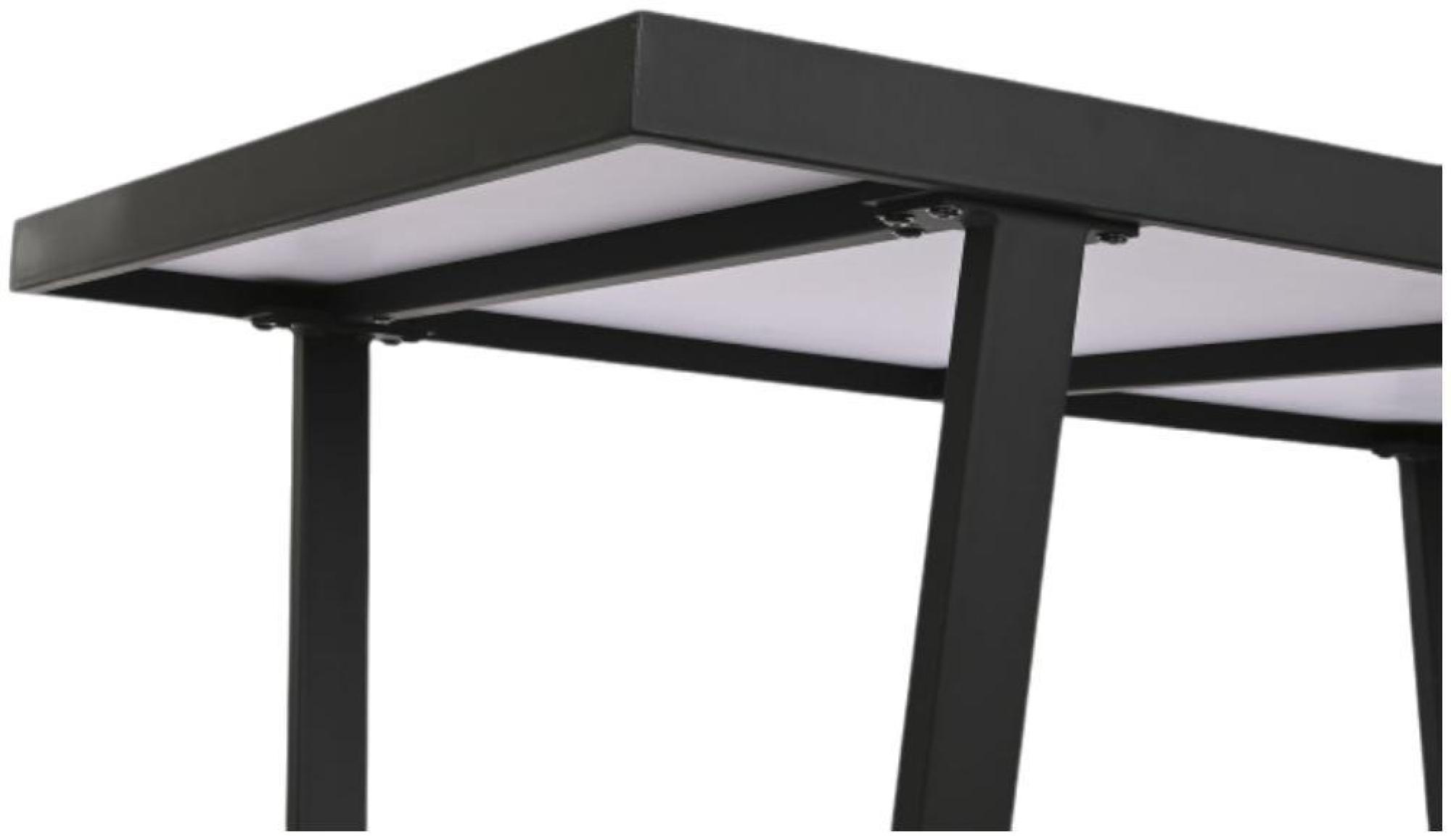 Product photograph of Urban White Ceramic 6 Seater Dining Table With Black Metal Legs from Choice Furniture Superstore.