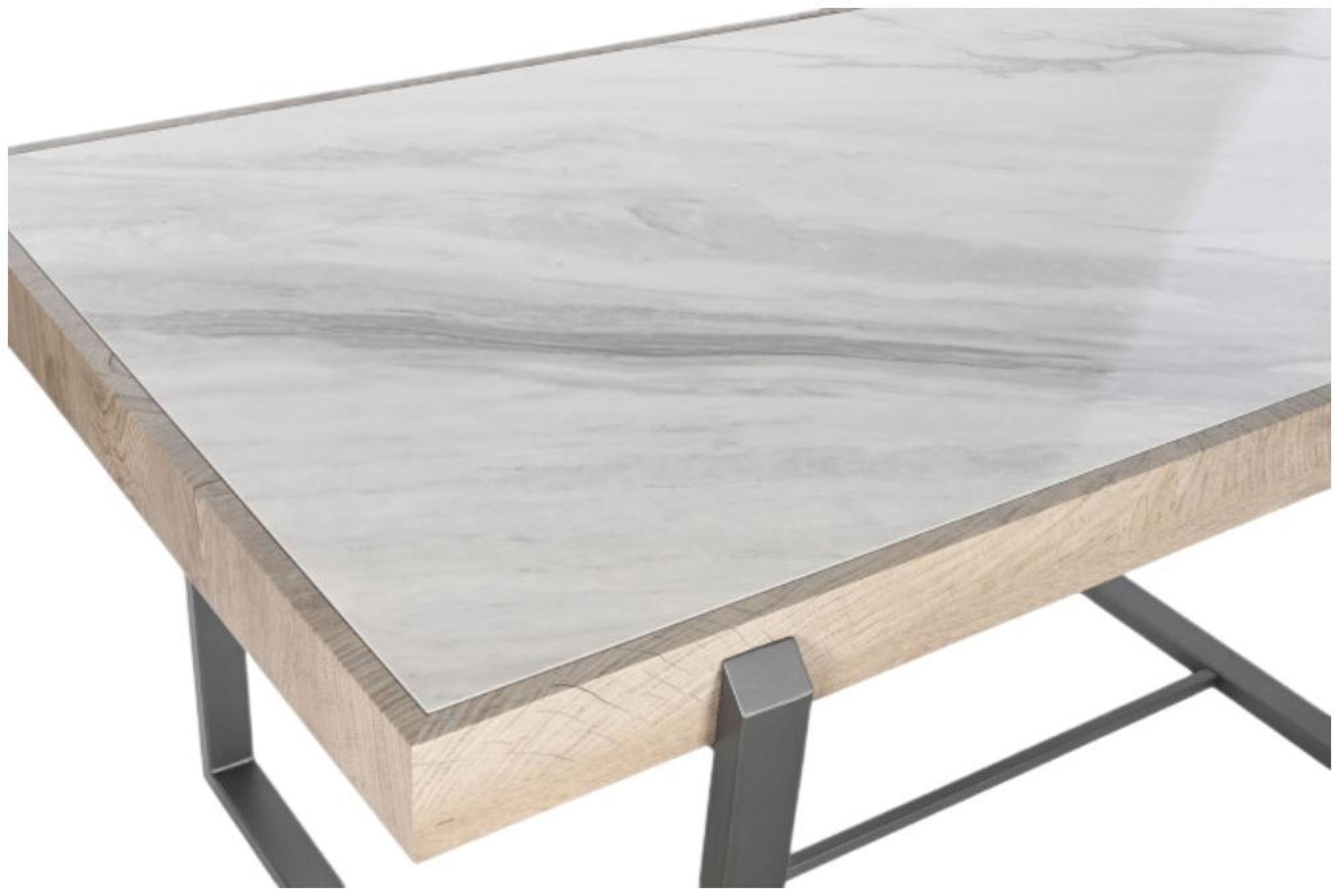 Product photograph of Urban White Ceramic 6 Seater Dining Table With Grey Metal Legs from Choice Furniture Superstore.
