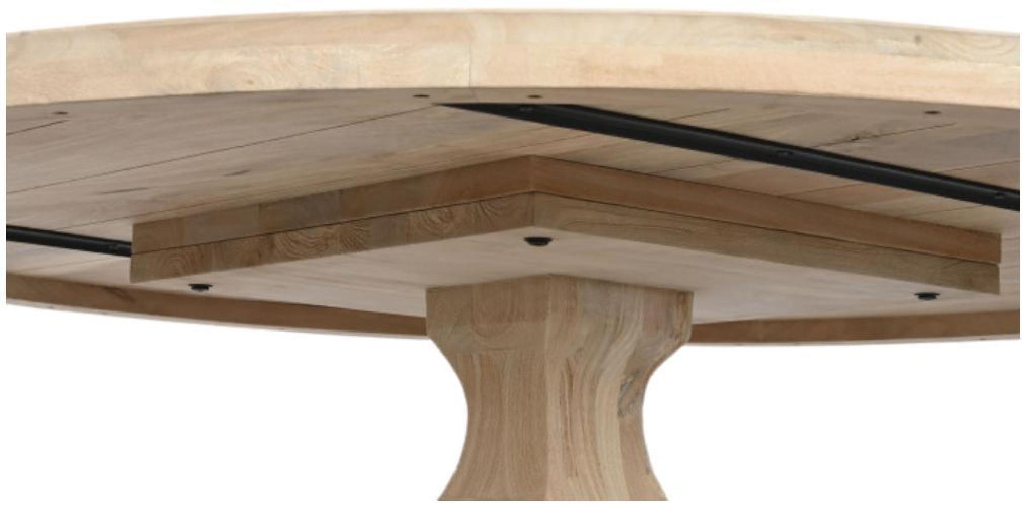 Product photograph of Sculpt Natural Mango Wood 6 Seater Round Dining Table from Choice Furniture Superstore.