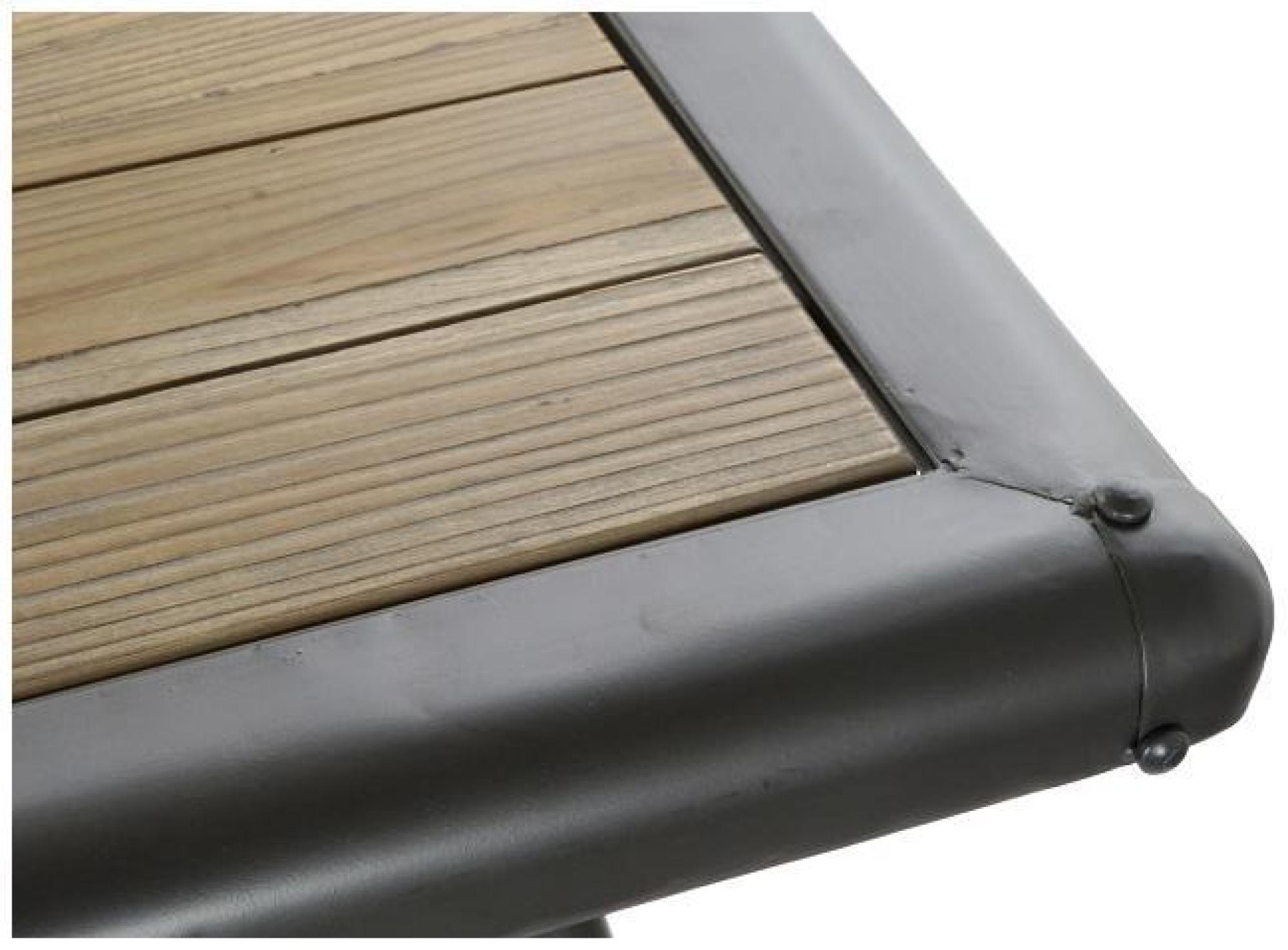 Product photograph of Indel Industrial Style Wood And Metal 6 Seater Dining Table from Choice Furniture Superstore.