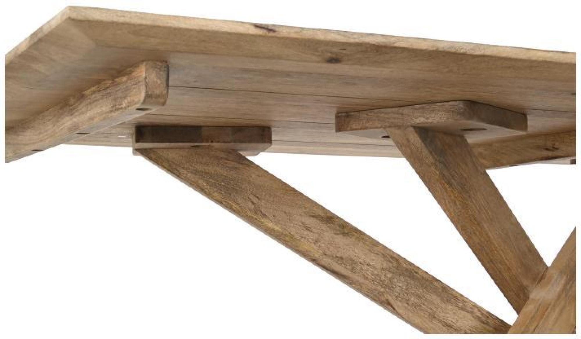 Product photograph of Natural Mango Wood 6 Seater Dining Table from Choice Furniture Superstore.