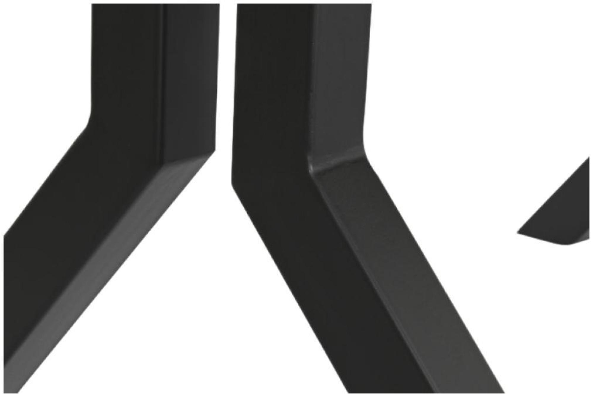 Product photograph of Vintage Natural Wood And Black Metal 6 Seater Dining Table from Choice Furniture Superstore.