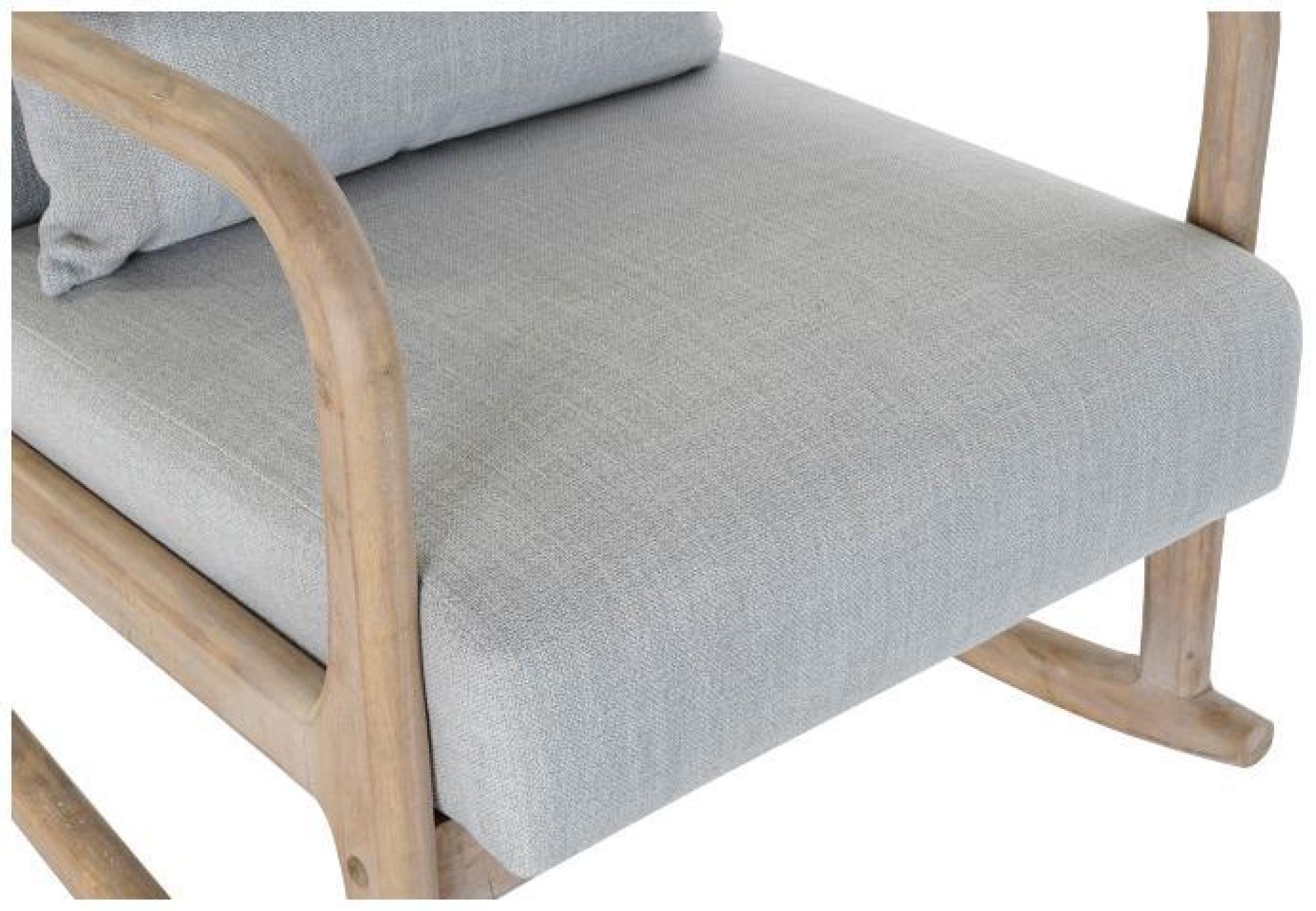 Product photograph of Sixties Light Grey Fabric Rocking Chair from Choice Furniture Superstore.