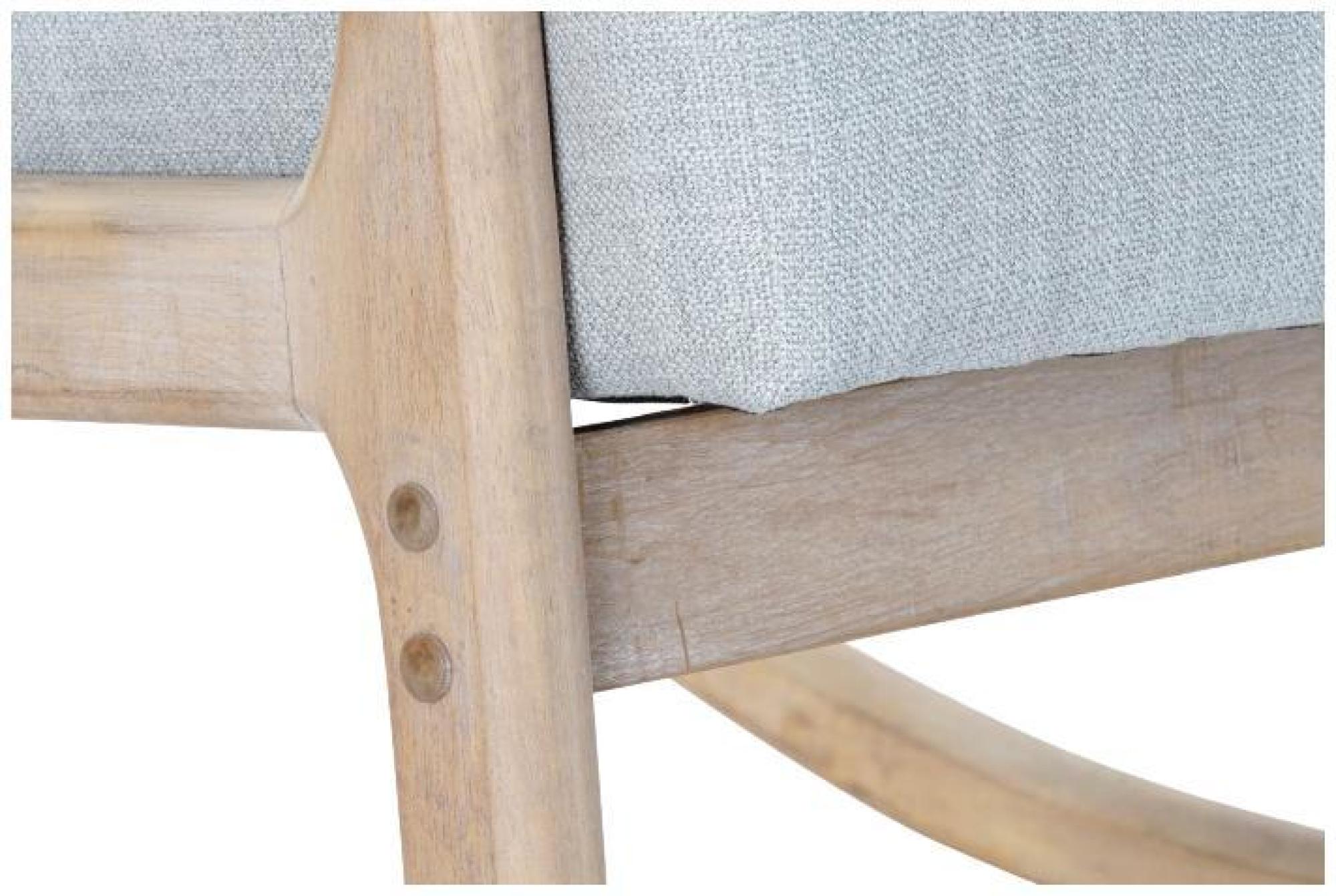 Product photograph of Sixties Light Grey Fabric Rocking Chair from Choice Furniture Superstore.