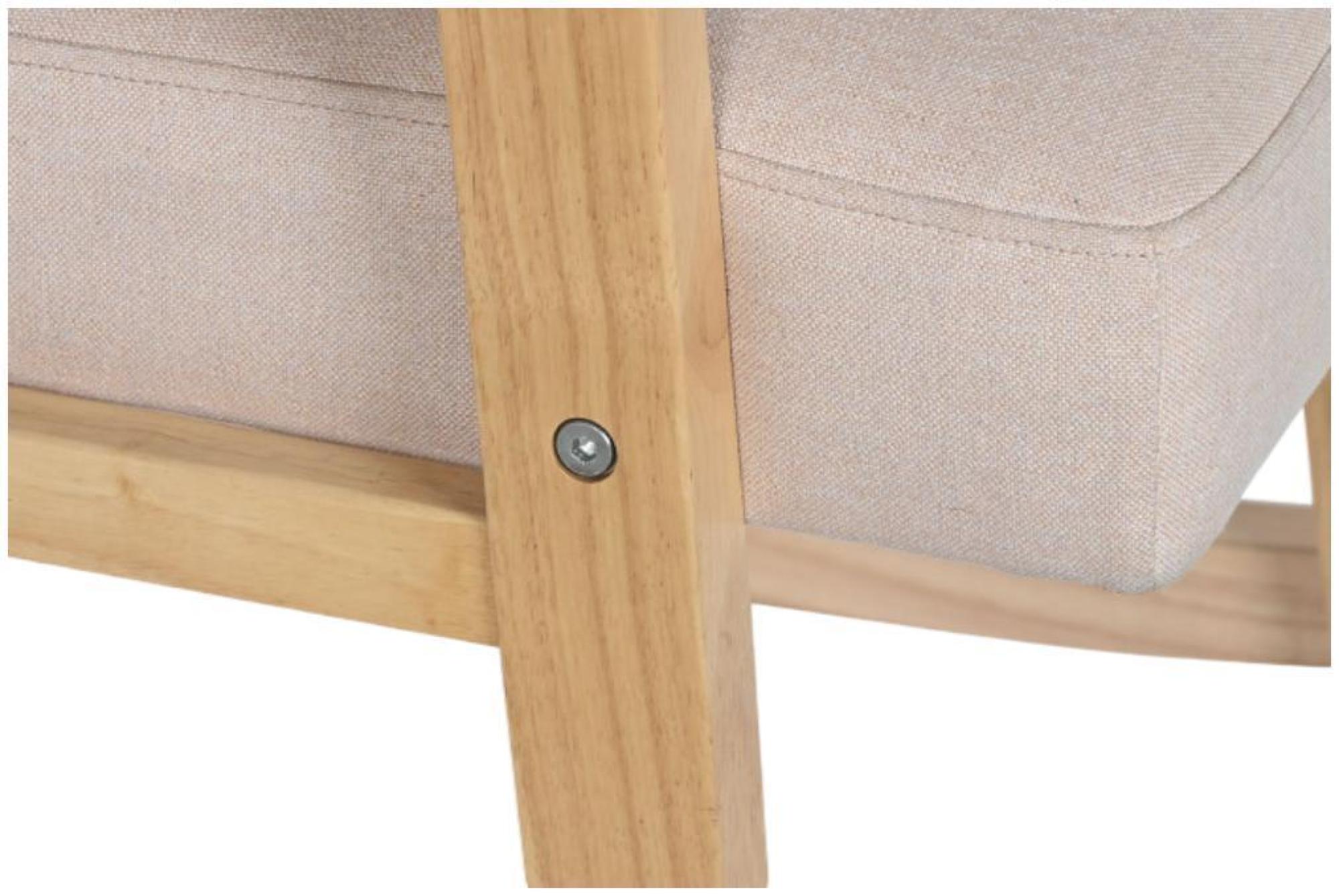 Product photograph of Scandi Beige Beech Fabric Rocking Chair from Choice Furniture Superstore.