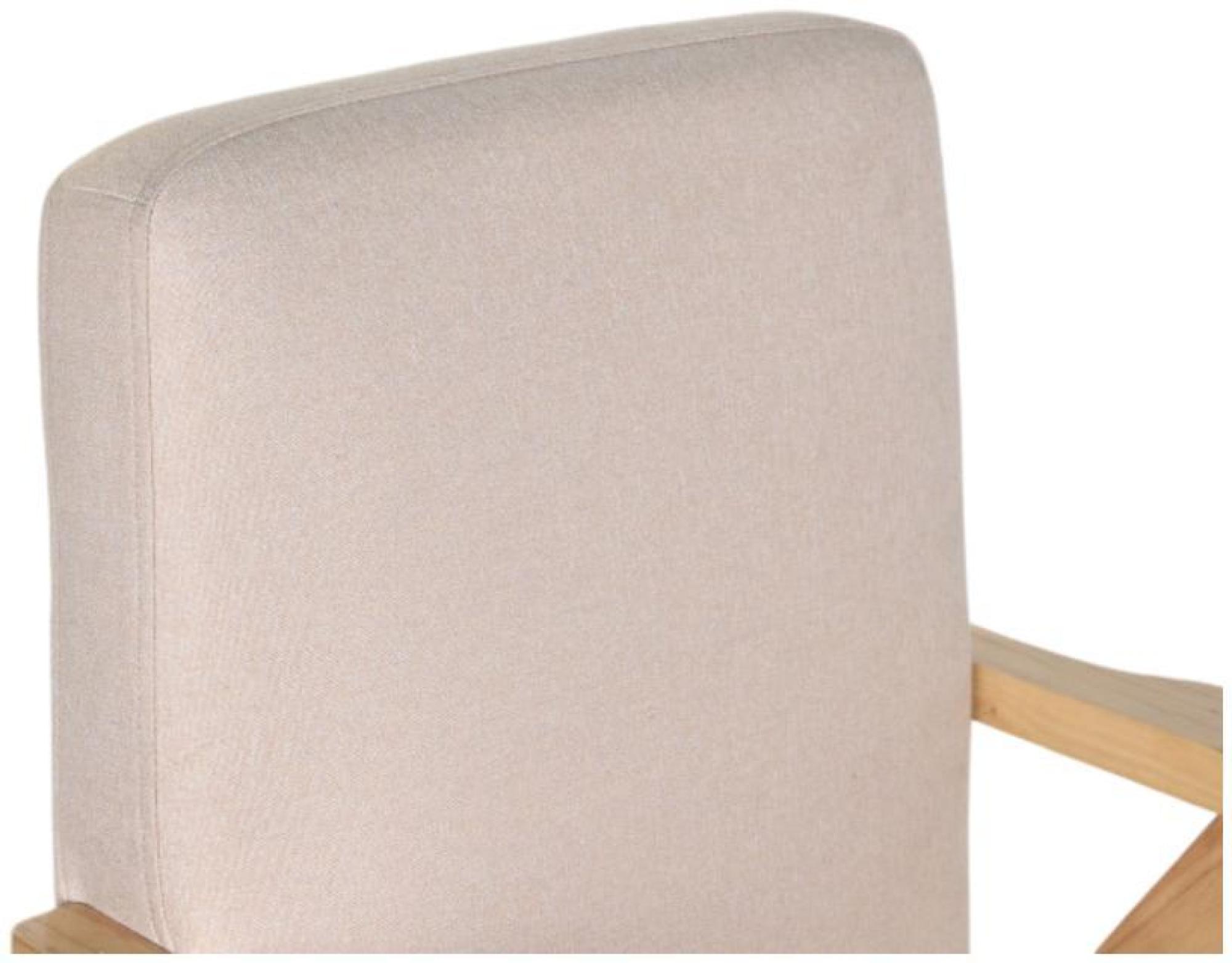 Product photograph of Scandi Beige Beech Fabric Rocking Chair from Choice Furniture Superstore.