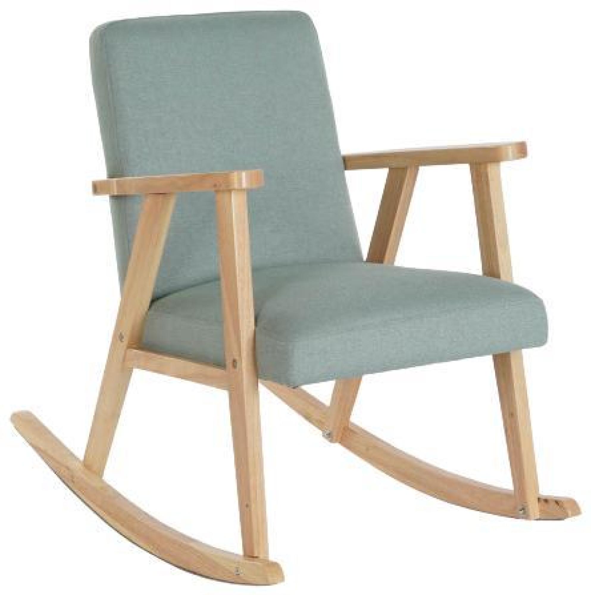Product photograph of Scandi Sky Blue Fabric Rocking Chair from Choice Furniture Superstore.